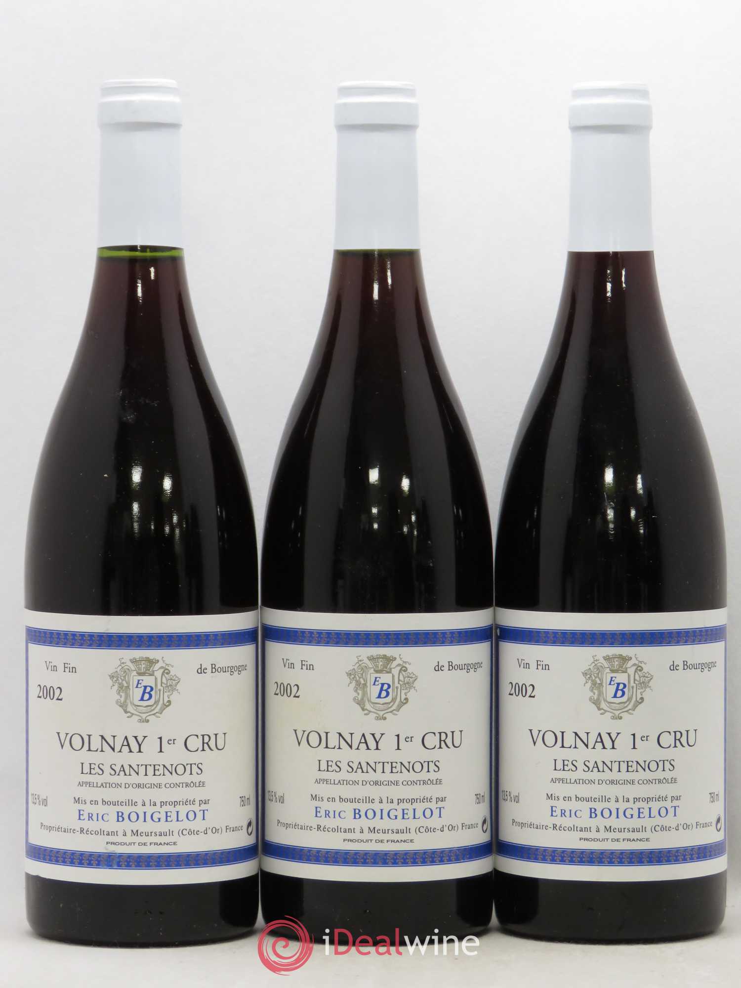 Volnay 1er Cru Les Santenots Domaine Eric Boigelot 2002 - Posten von 6 Flaschen - 1