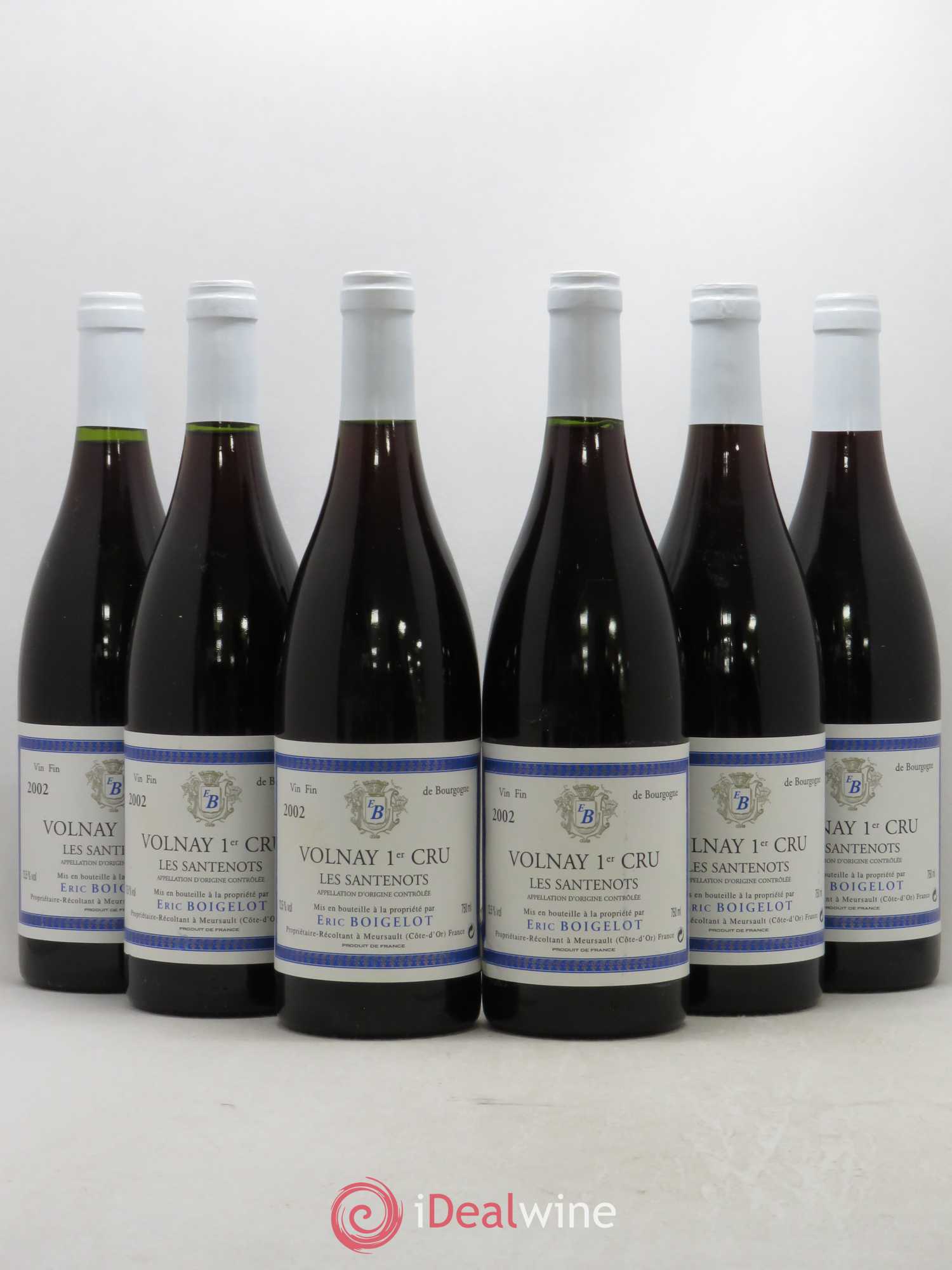 Volnay 1er Cru Les Santenots Domaine Eric Boigelot 2002 - Posten von 6 Flaschen - 0