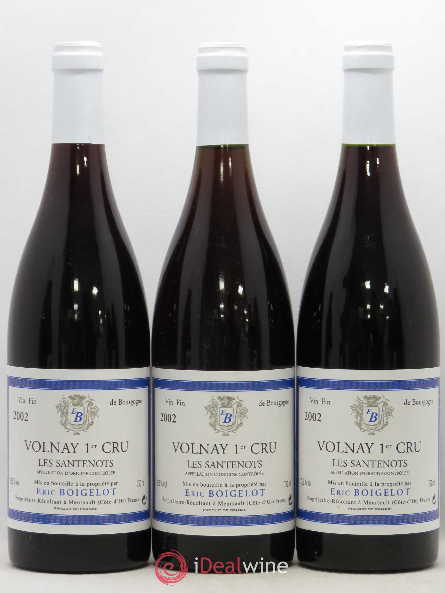 Volnay 1er Cru Les Santenots Domaine Eric Boigelot 2002 - Posten von 6 Flaschen - 2