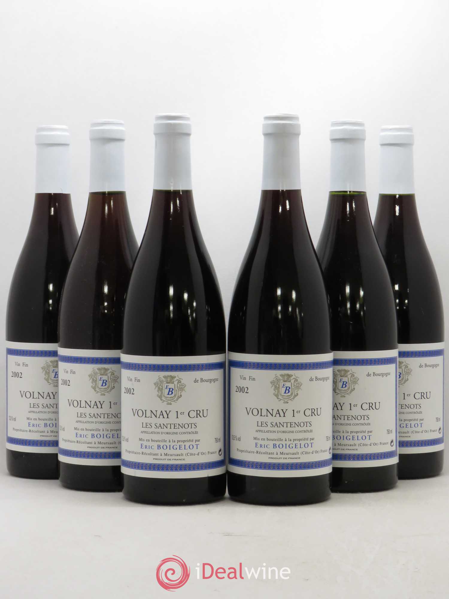 Volnay 1er Cru Les Santenots Domaine Eric Boigelot 2002 - Posten von 6 Flaschen - 0