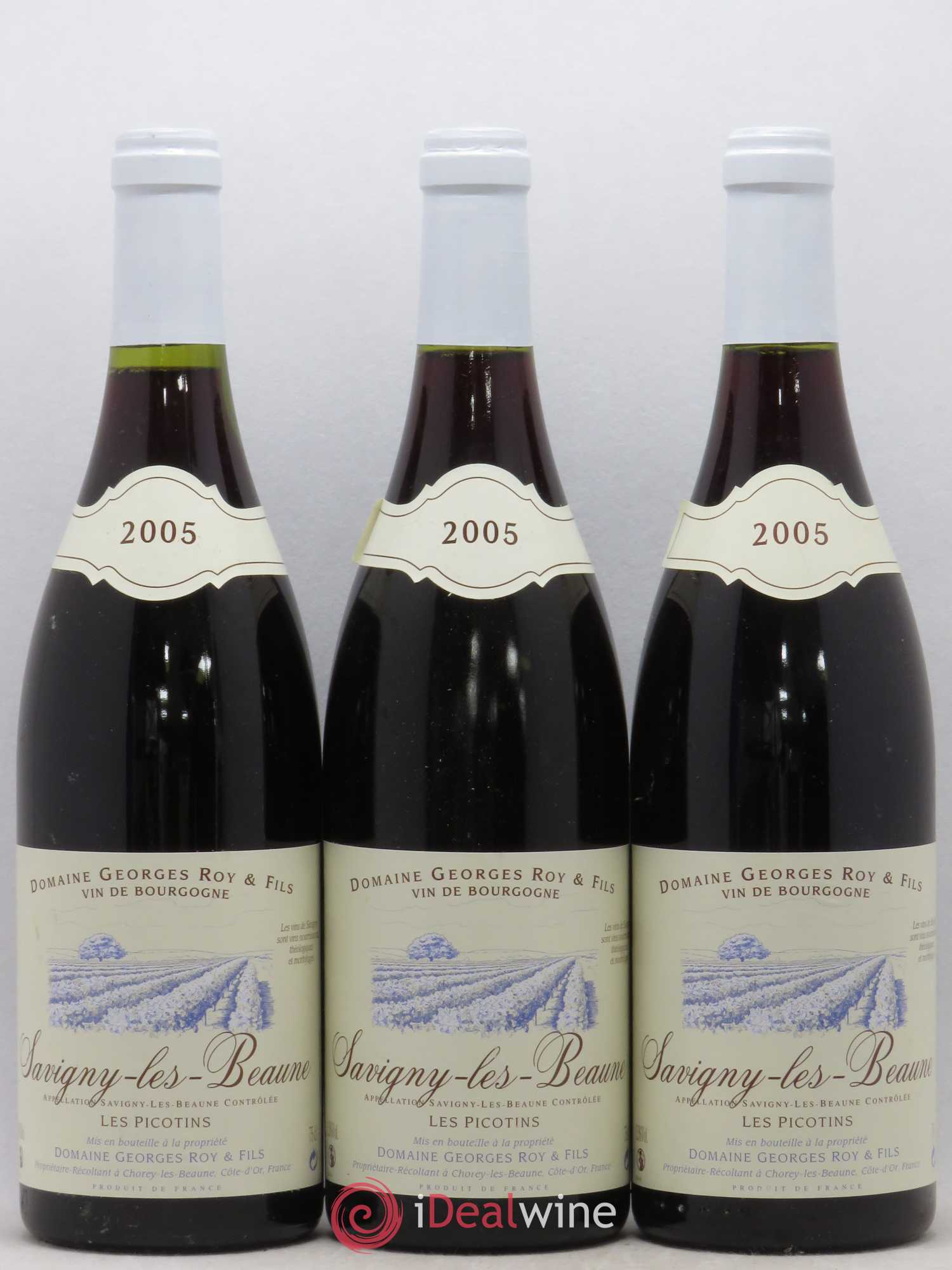 Savigny-lès-Beaune Les Picotins Georges Roy et Fils (Domaine) 2005 - Lot de 3 bouteilles - 0