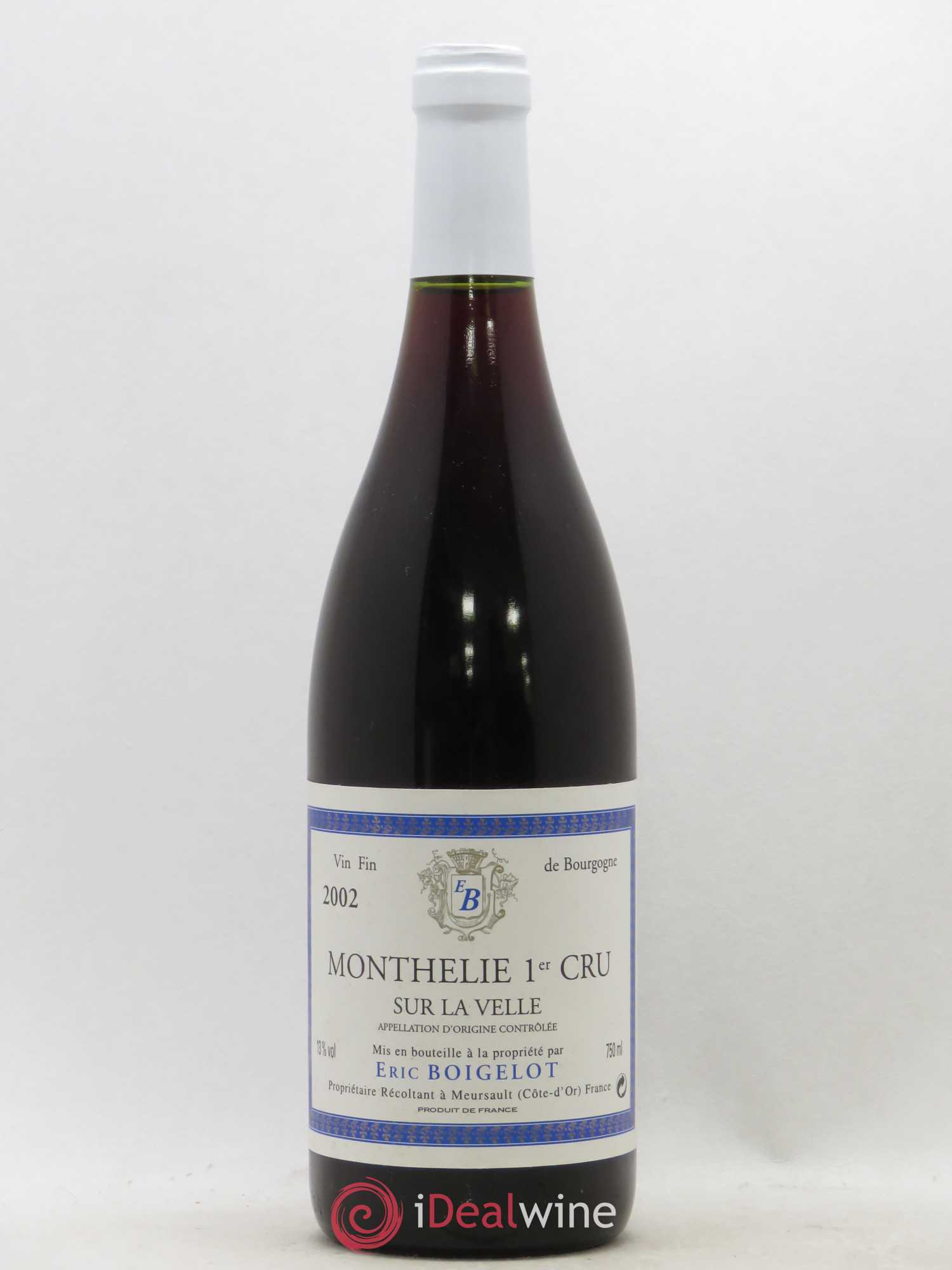 Monthélie 1er Cru Sur La Velle Domaine Eric Boigelot 2002 - Posten von 1 Flasche - 0