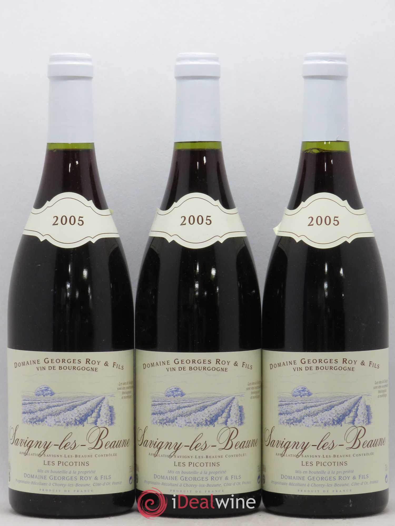 Savigny-lès-Beaune Les Picotins Georges Roy et Fils (Domaine) 2005 - Lot de 3 bouteilles - 0