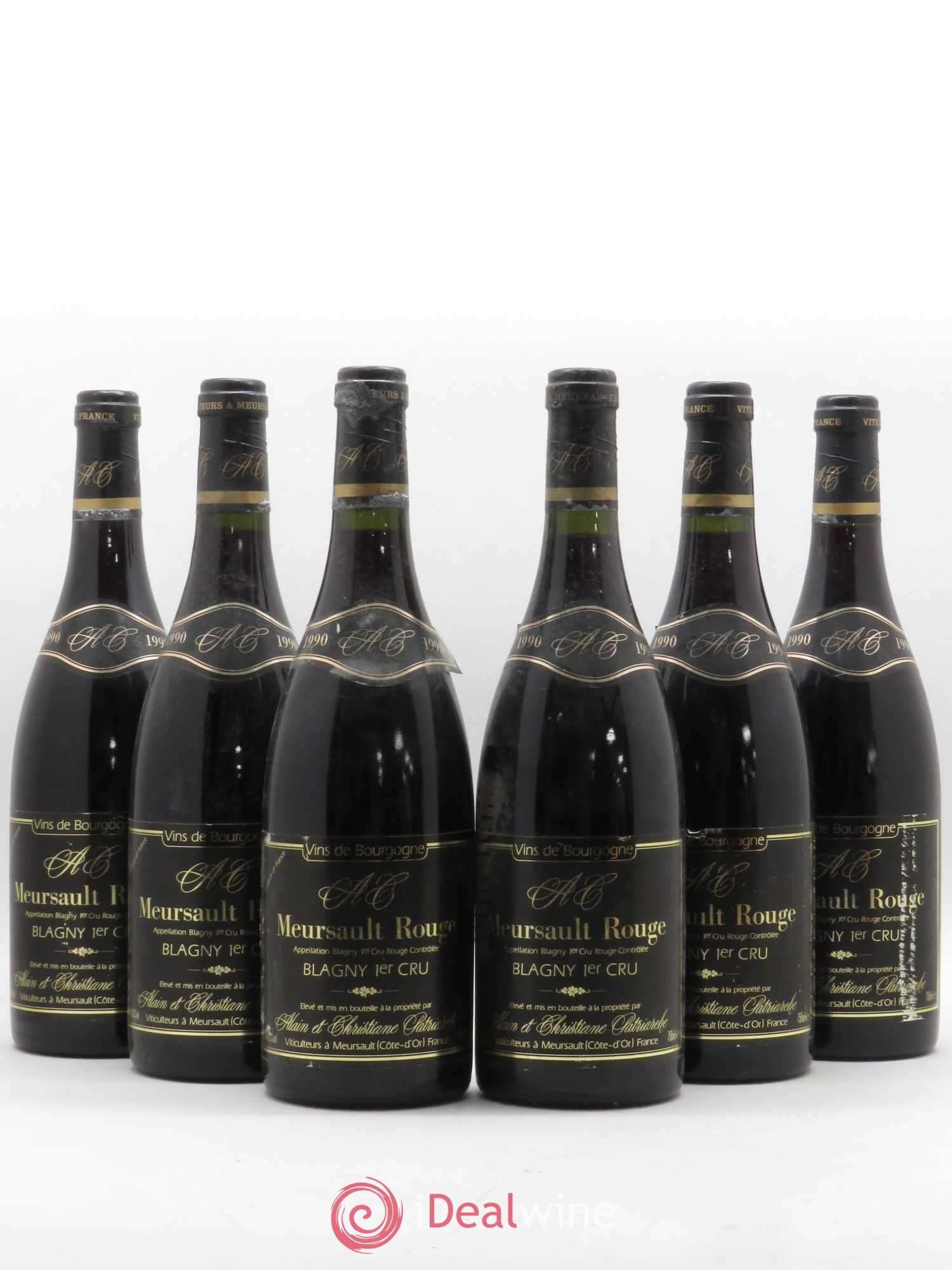 Meursault Blagny Domaine Alain et Christiane Patriarche 1990 - Posten von 6 Flaschen - 0