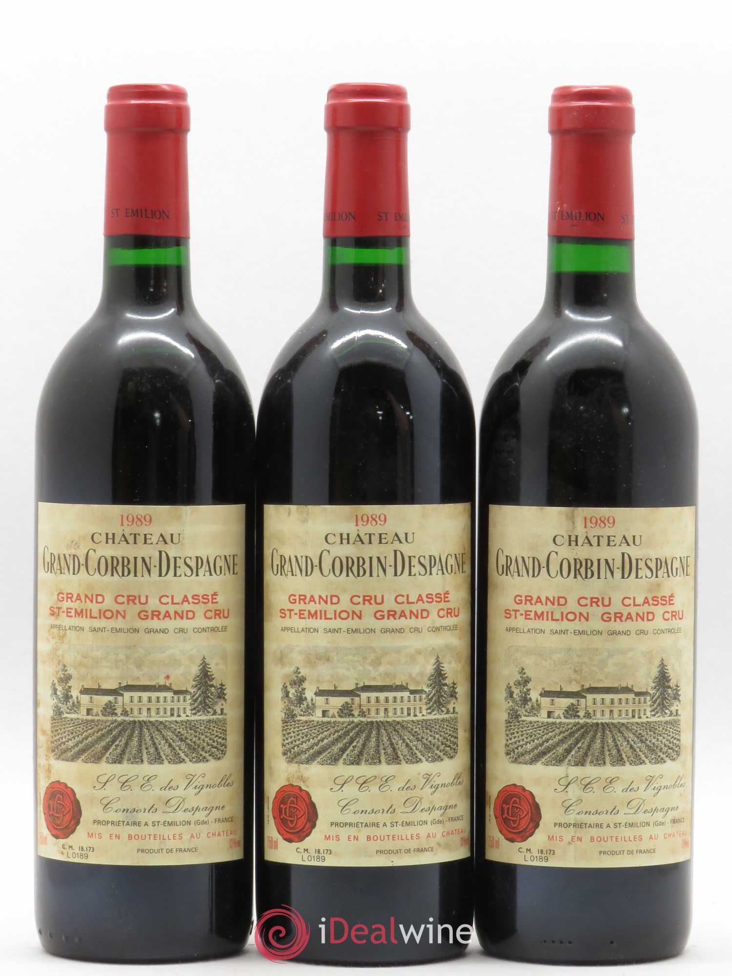 Château Grand Corbin Despagne Grand Cru Classé 1989 - Lot de 12 bouteilles - 4