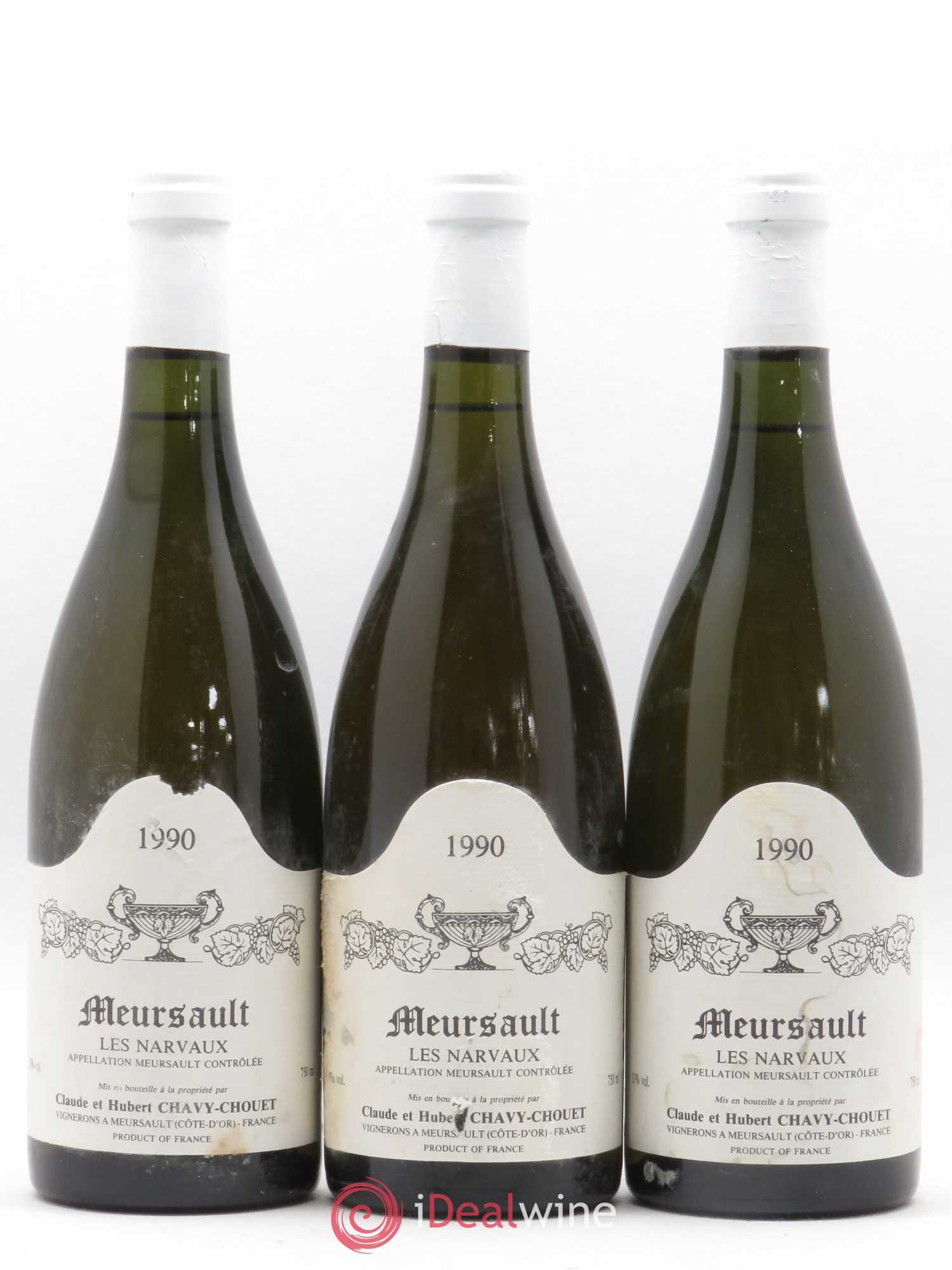 Meursault Les Narvaux Chavy-Chouet 1990 - Lot de 6 bouteilles - 1