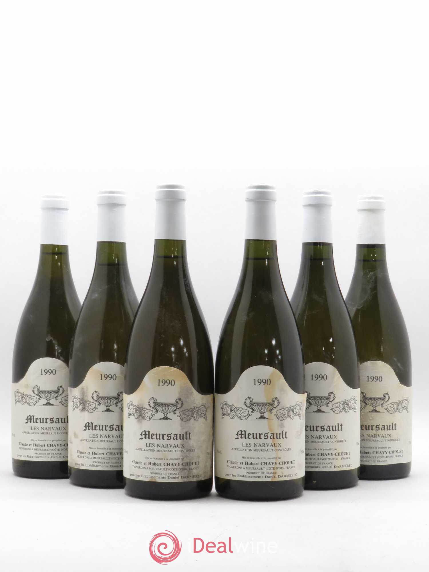 Meursault Les Narvaux Chavy-Chouet 1990 - Lot de 6 bouteilles - 0