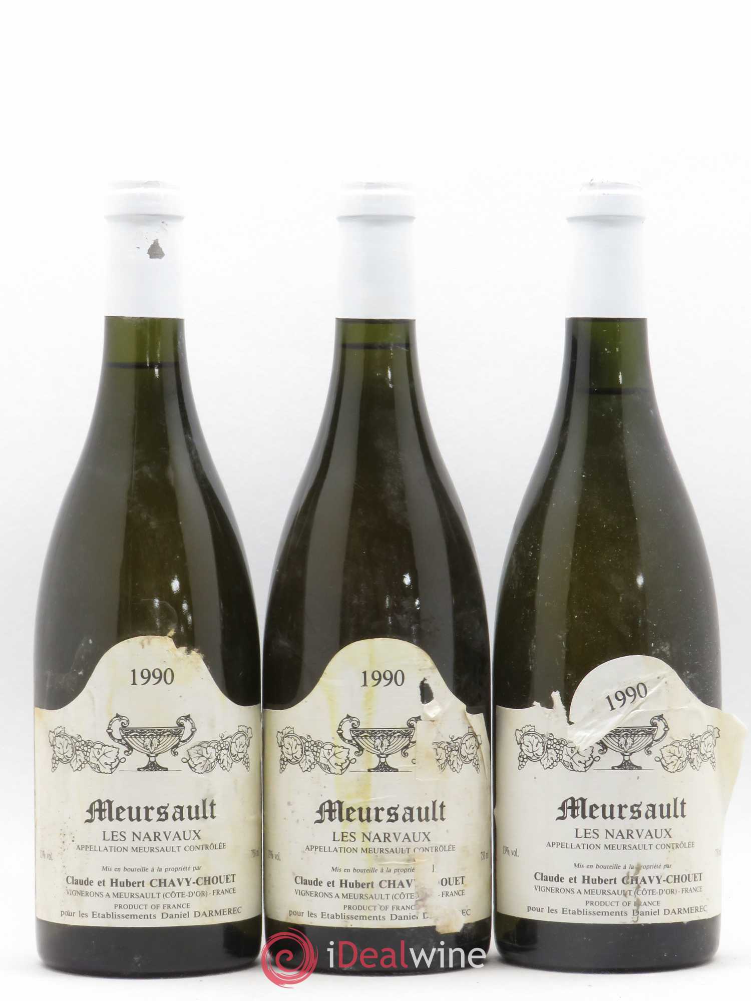 Meursault Les Narvaux Chavy-Chouet 1990 - Lot de 6 bouteilles - 2