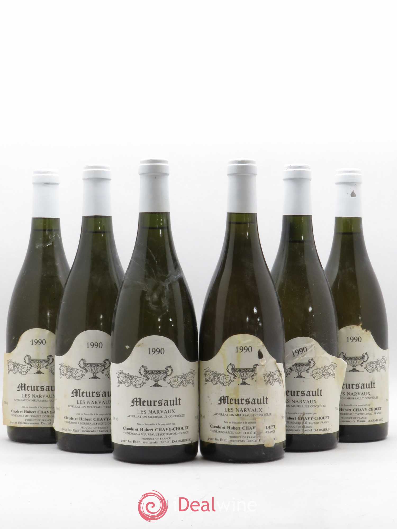 Meursault Les Narvaux Chavy-Chouet 1990 - Lot de 6 bouteilles - 0