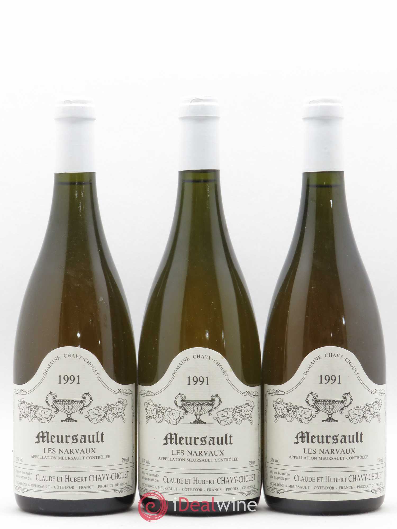 Meursault Les Narvaux Chavy-Chouet 1991 - Lot de 6 bouteilles - 1