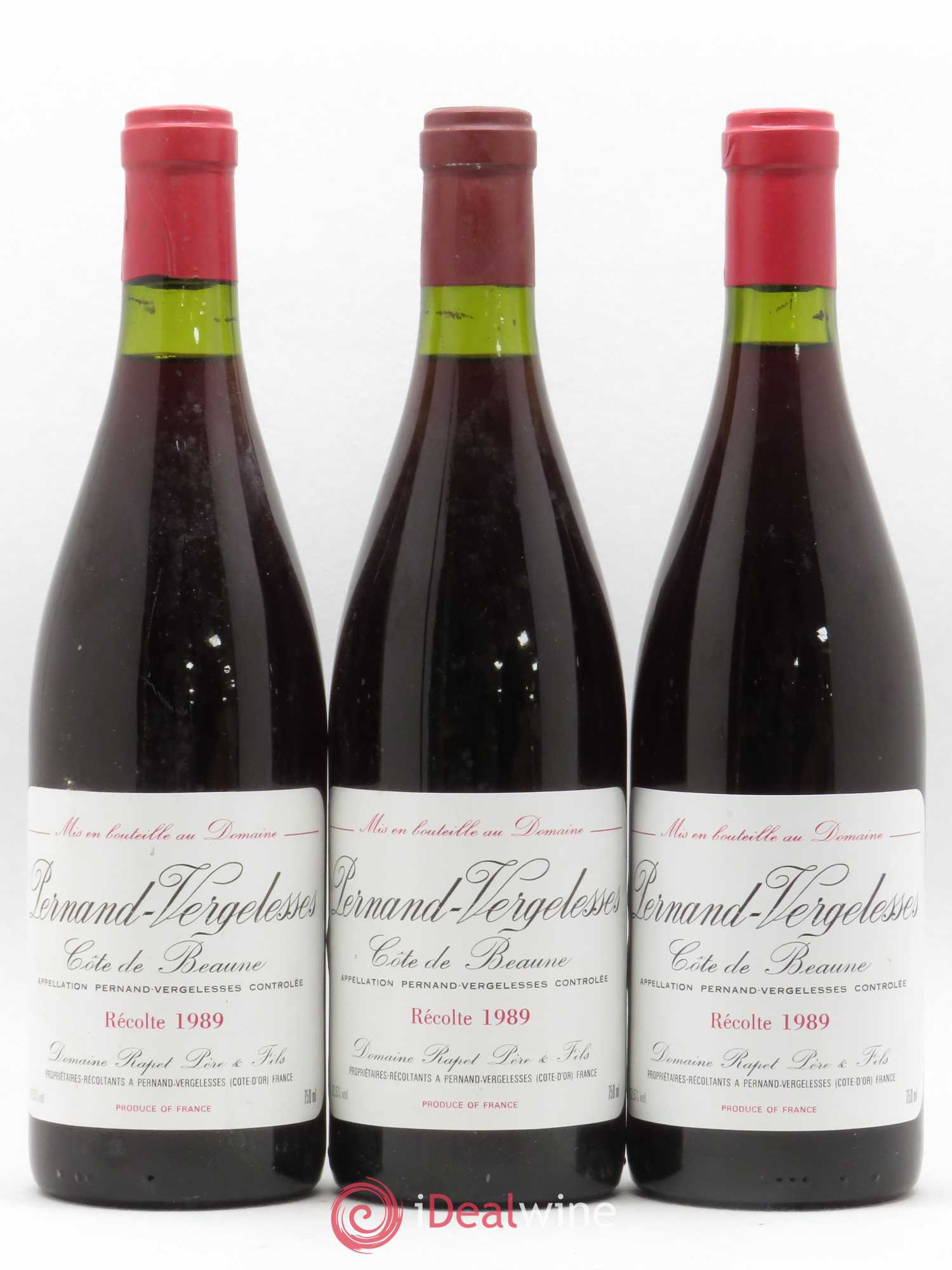 Pernand-Vergelesses Domaine Rapet 1989 - Lot de 6 bouteilles - 2