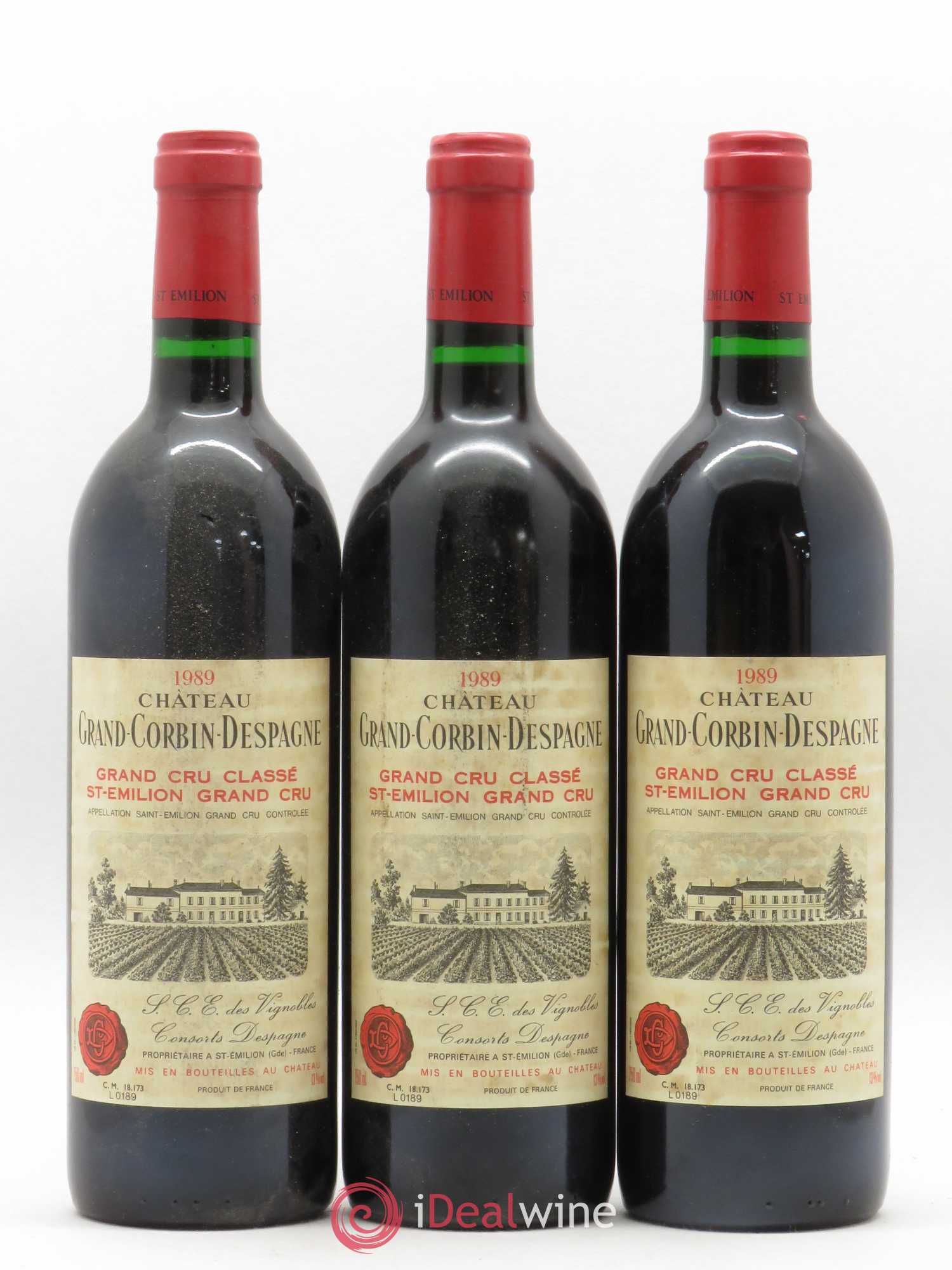 Château Grand Corbin Despagne Grand Cru Classé 1989 - Lot de 6 bouteilles - 2