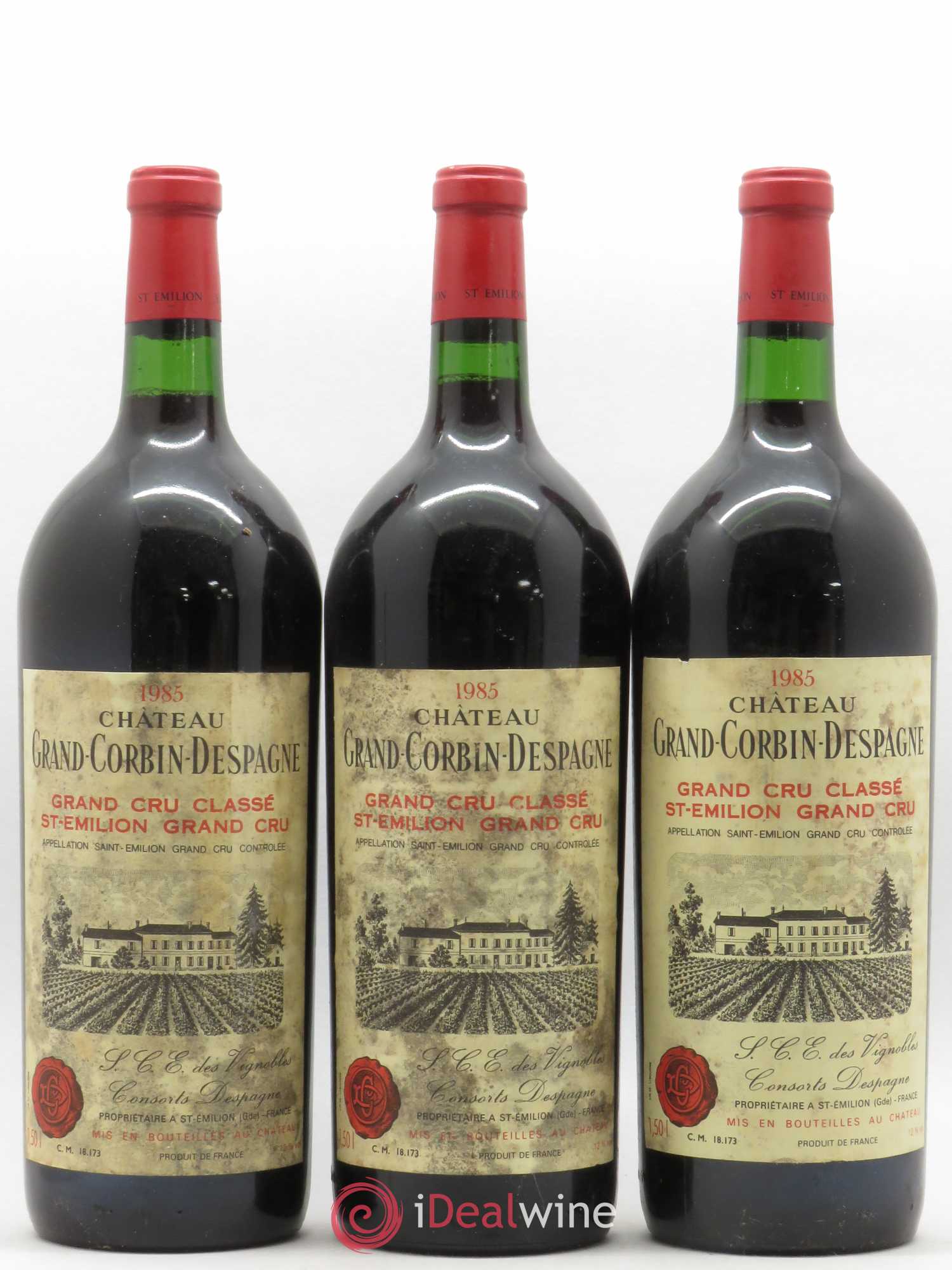 Château Grand Corbin Despagne Grand Cru Classé 1985 - Lot de 6 magnums - 1