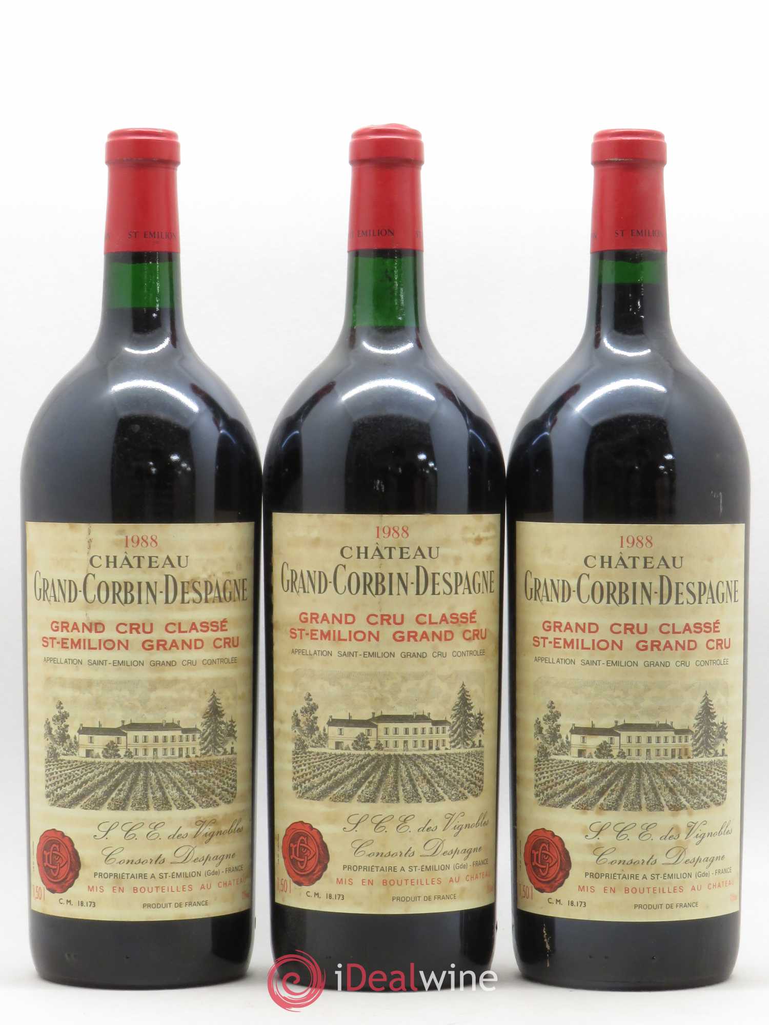 Château Grand Corbin Despagne Grand Cru Classé 1988 - Lot de 6 magnums - 2