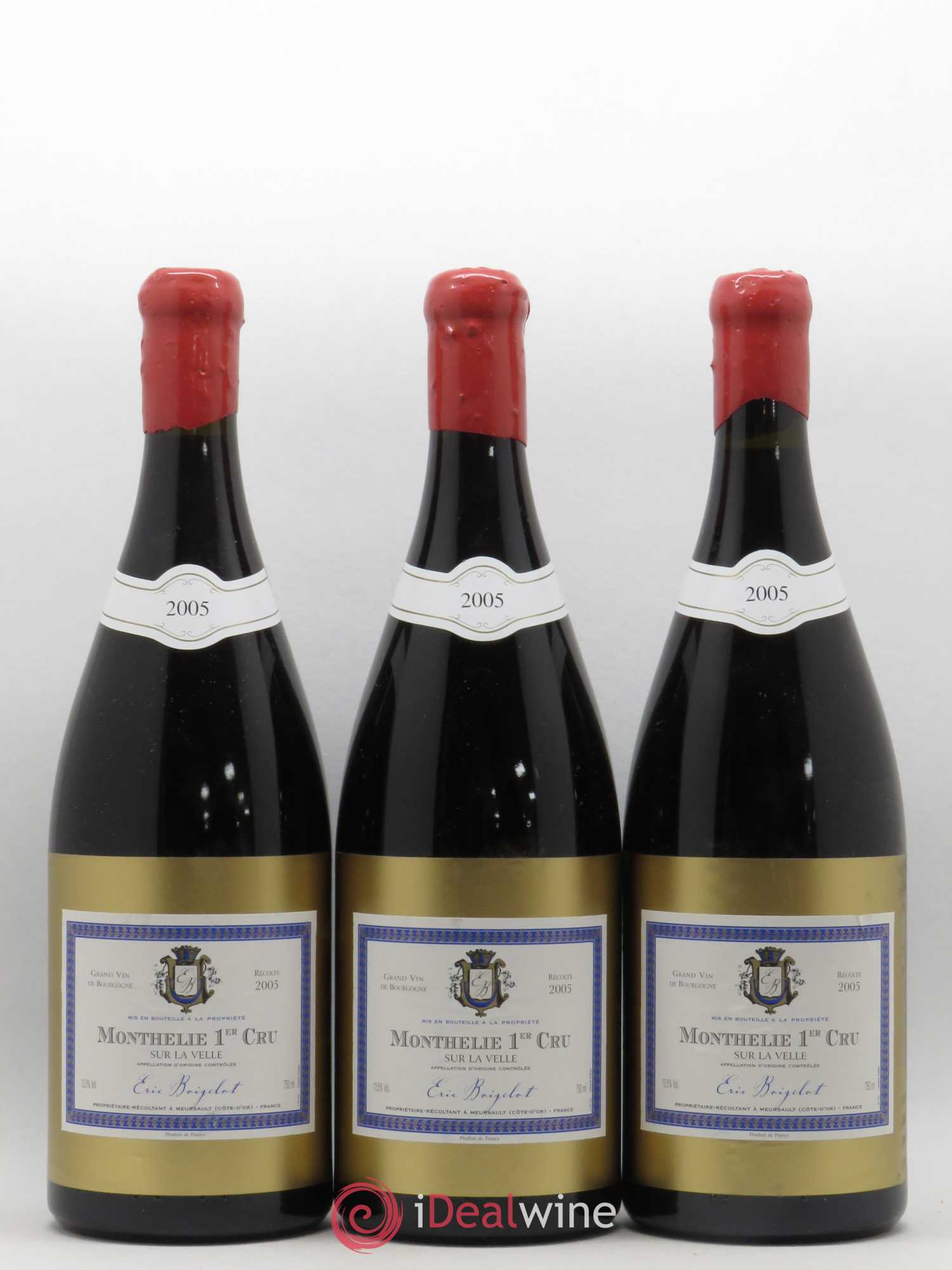 Monthélie 1er Cru Sur La Velle Domaine Eric Boigelot 2005 - Posten von 3 Magnum - 0