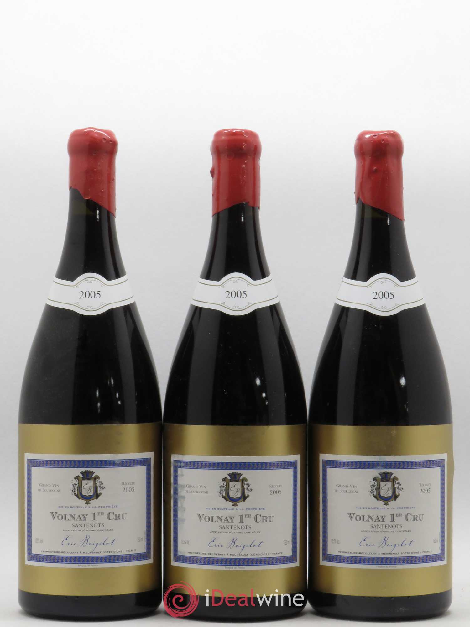 Volnay 1er Cru Santenots Domaine Eric Boigelot 2005 - Lot de 3 magnums - 0