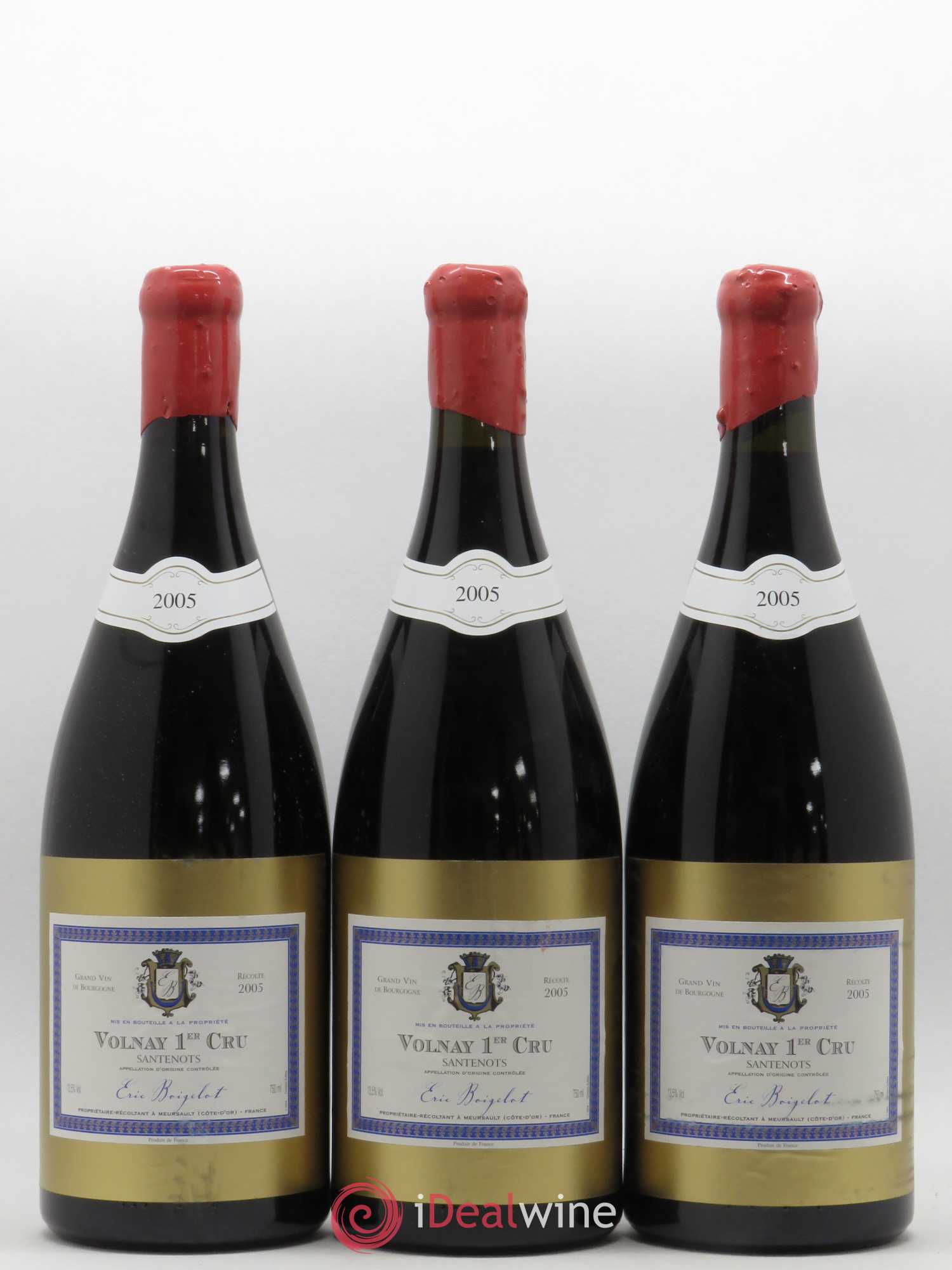 Volnay 1er Cru Santenots Domaine Eric Boigelot 2005 - Lot de 3 magnums - 0