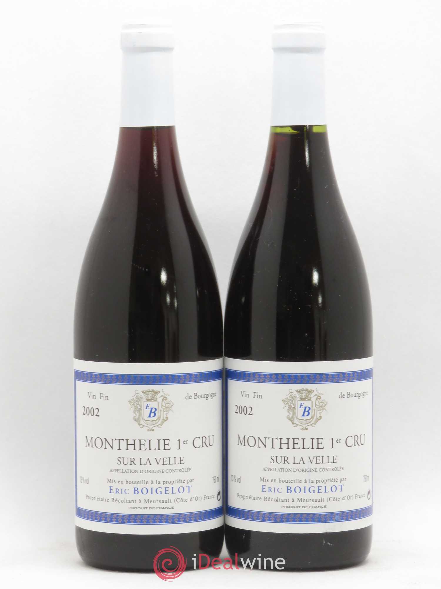 Monthélie 1er Cru Sur la Velle Eric Boigelot 2002 - Posten von 2 Flaschen - 0