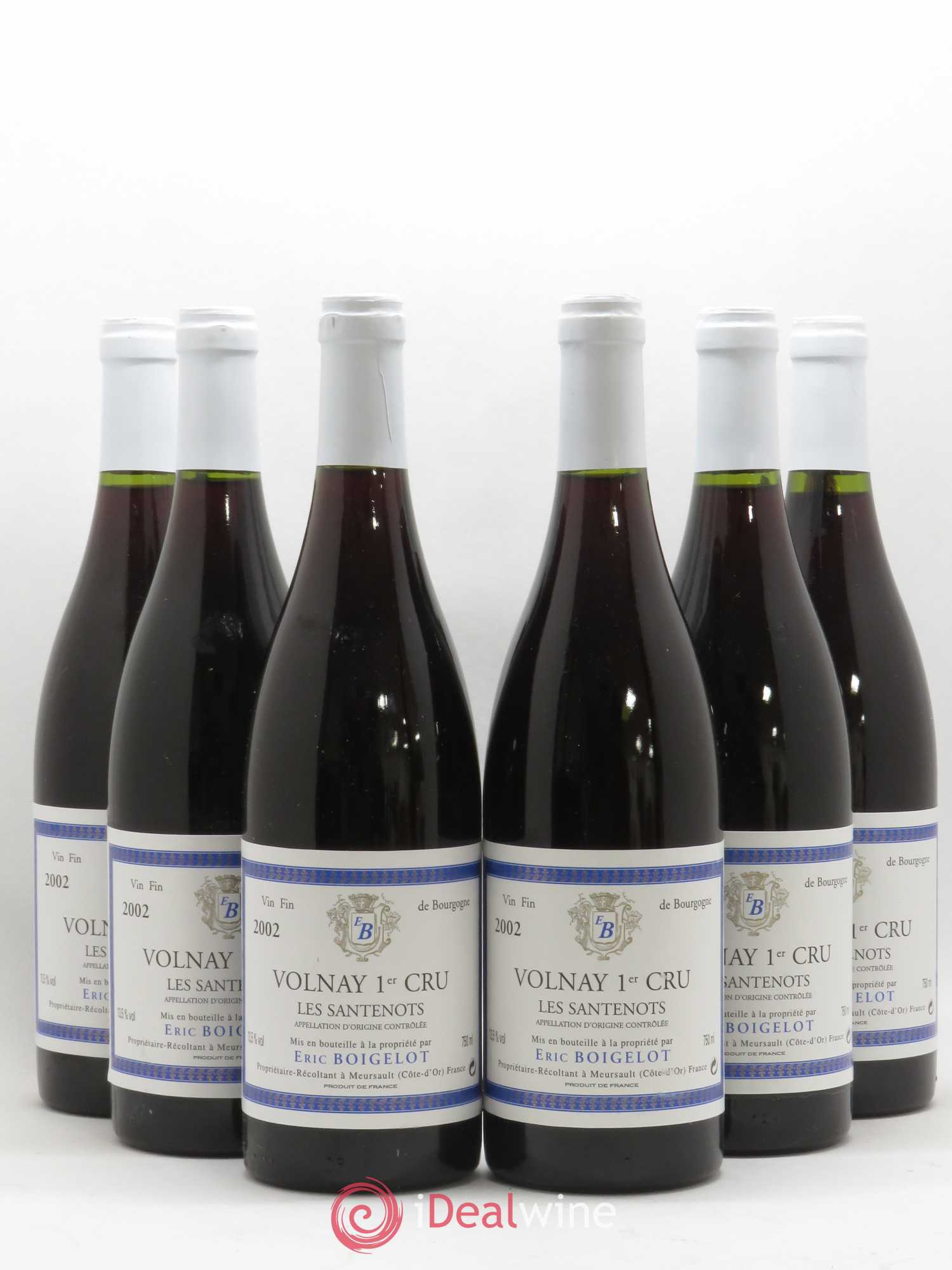 Volnay 1er Cru Les Santenots Eric Boigelot 2002 - Posten von 6 Flaschen - 0