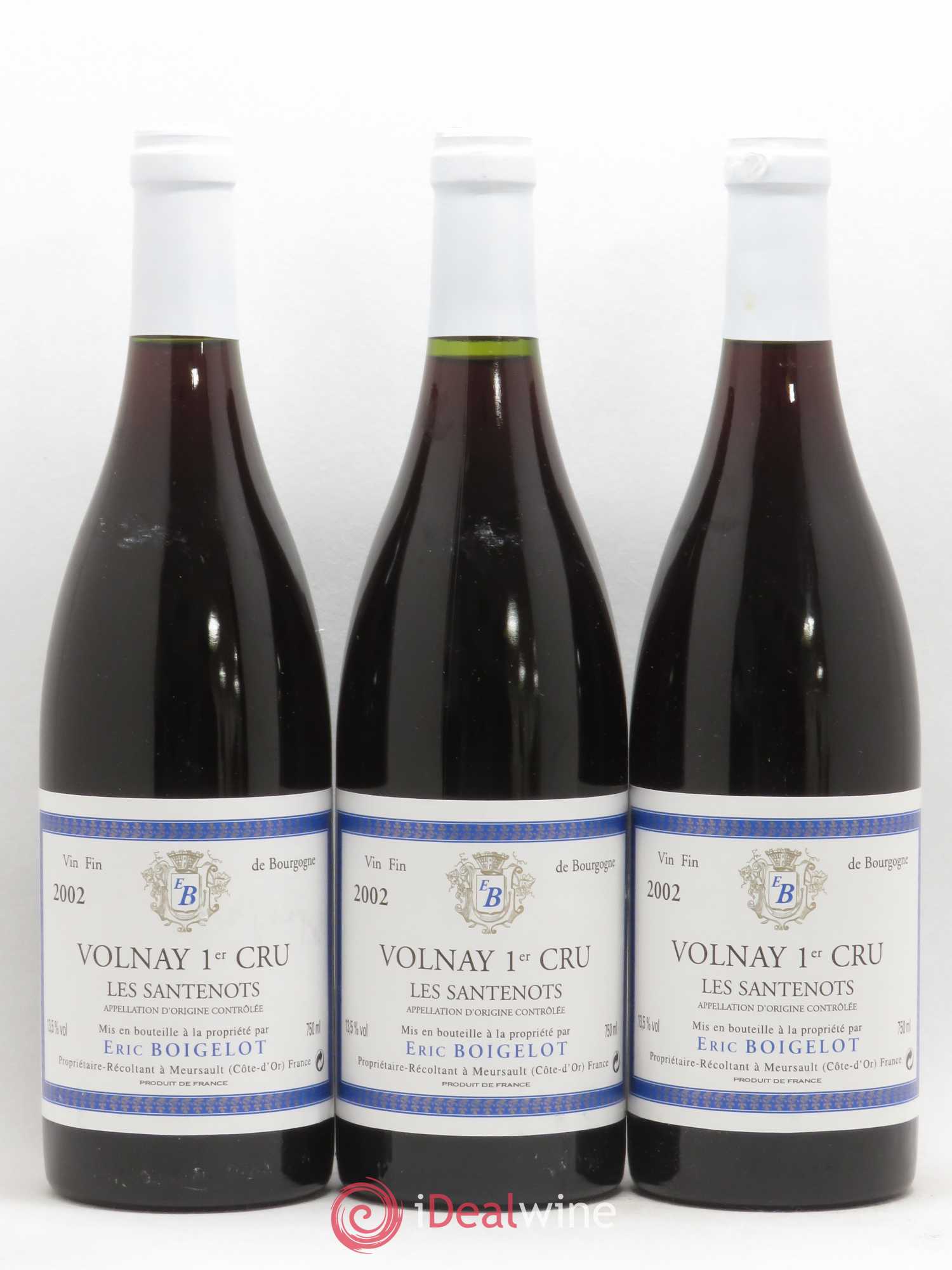 Volnay 1er Cru Les Santenots Eric Boigelot 2002 - Posten von 6 Flaschen - 1