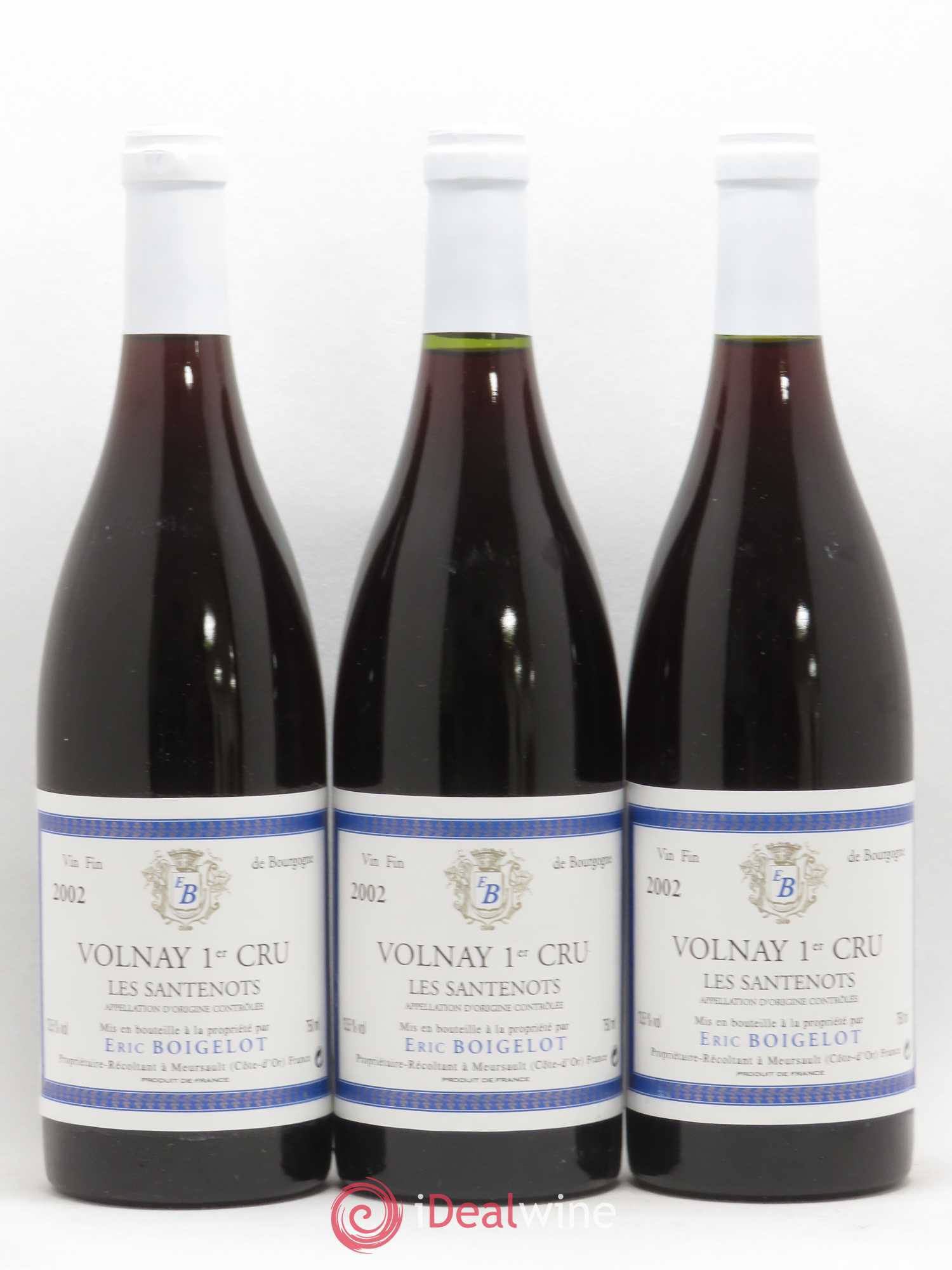 Volnay 1er Cru Les Santenots Eric Boigelot 2002 - Posten von 6 Flaschen - 2