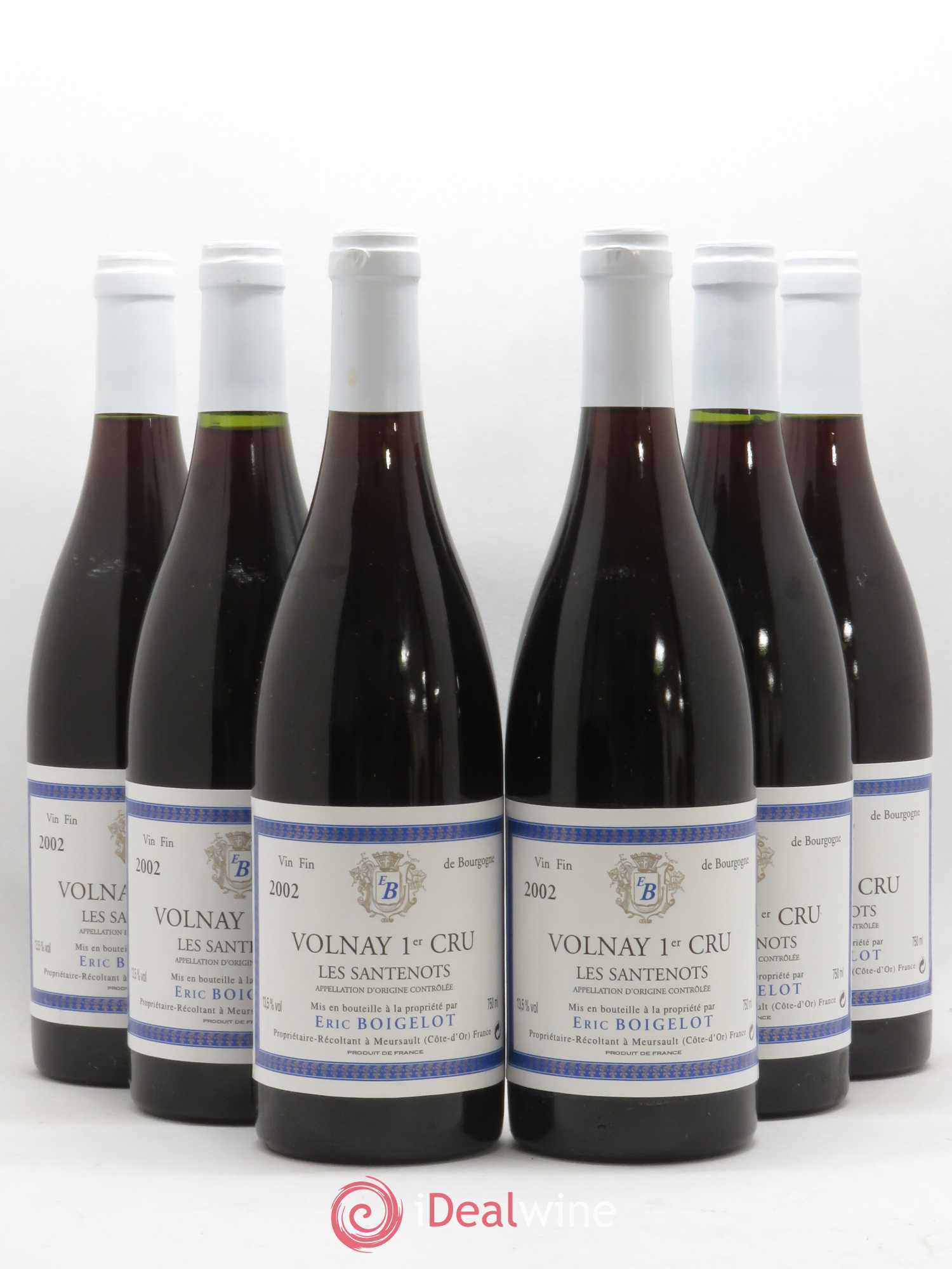 Volnay 1er Cru Les Santenots Eric Boigelot 2002 - Posten von 6 Flaschen - 0