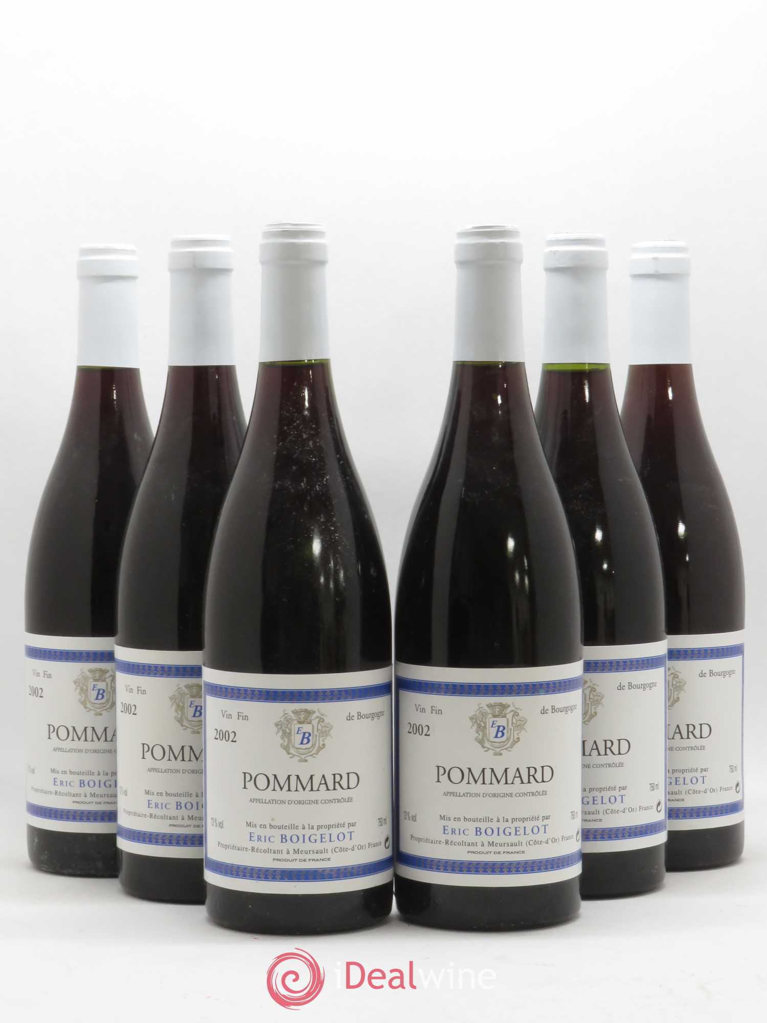 Pommard Eric Boigelot 2002 - Lot de 6 bouteilles - 0