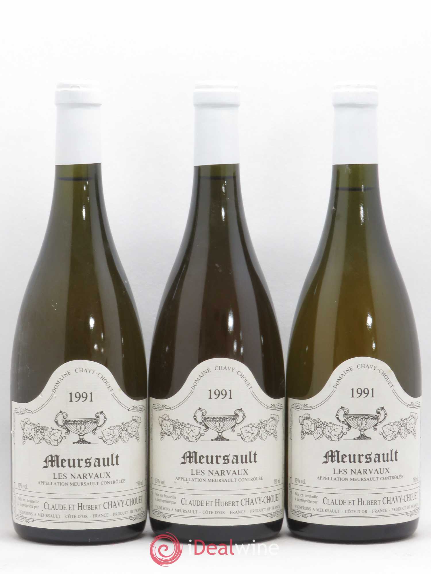 Meursault Les Narvaux Chavy-Chouet 1991 - Lot de 6 bouteilles - 1