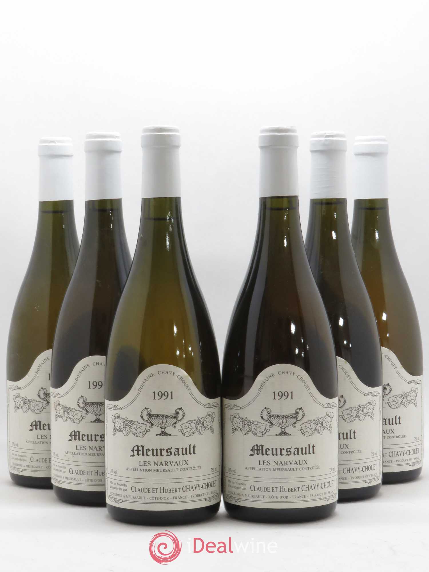 Meursault Les Narvaux Chavy-Chouet 1991 - Lot de 6 bouteilles - 0
