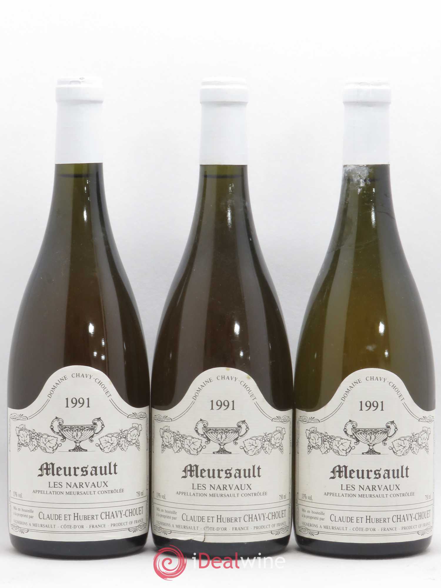 Meursault Les Narvaux Chavy-Chouet 1991 - Lot de 6 bouteilles - 1