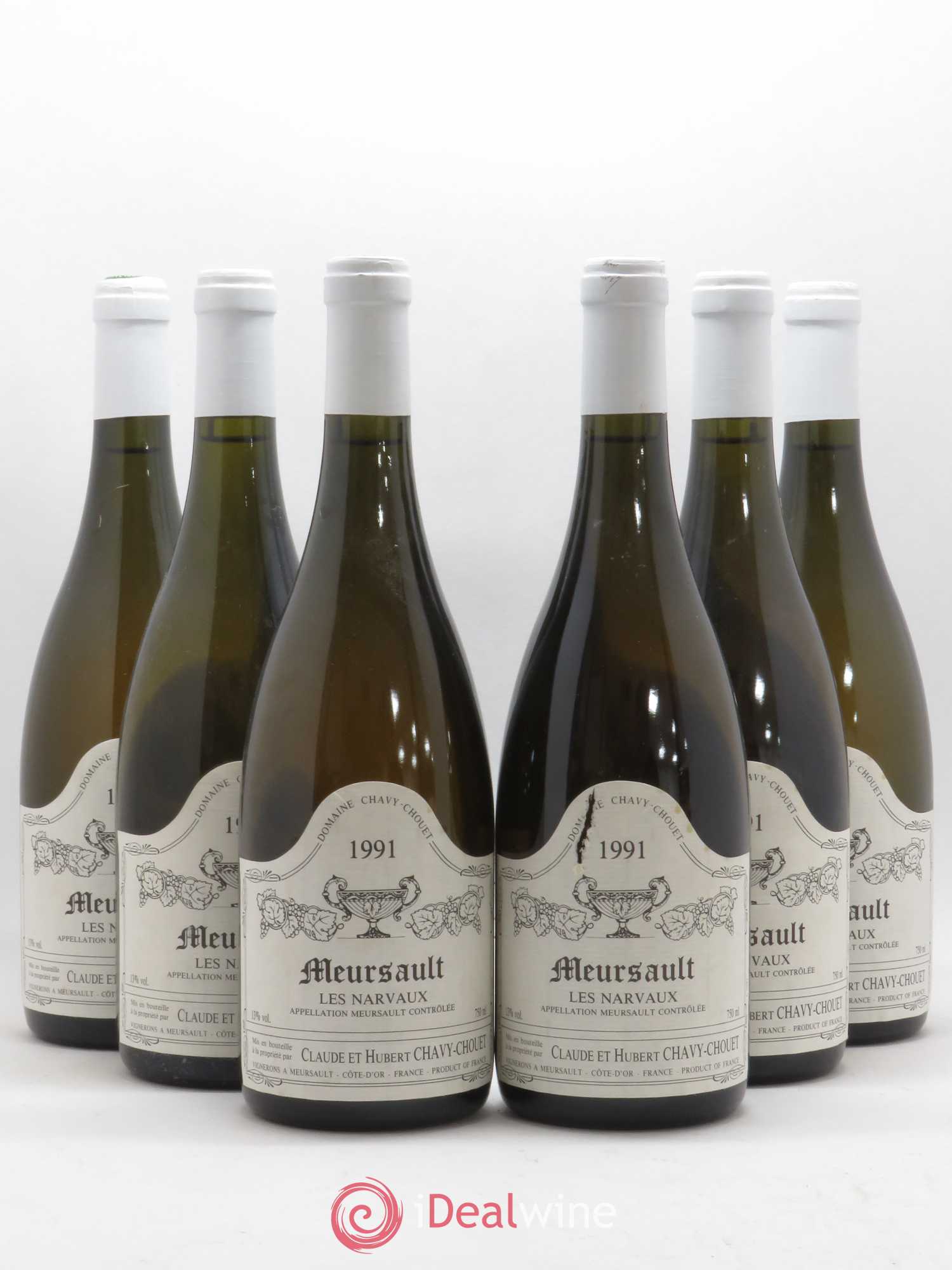 Meursault Les Narvaux Chavy-Chouet 1991 - Lot de 6 bouteilles - 0