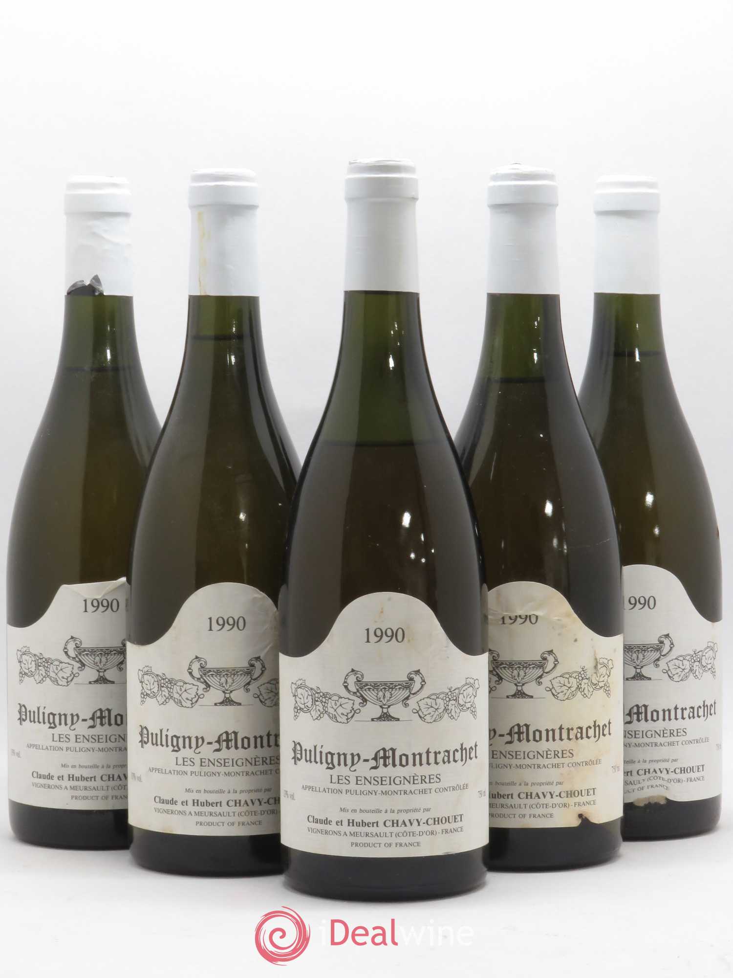 Puligny-Montrachet Les Enseignères Chavy-Chouet 1990 - Lot de 5 bouteilles - 0