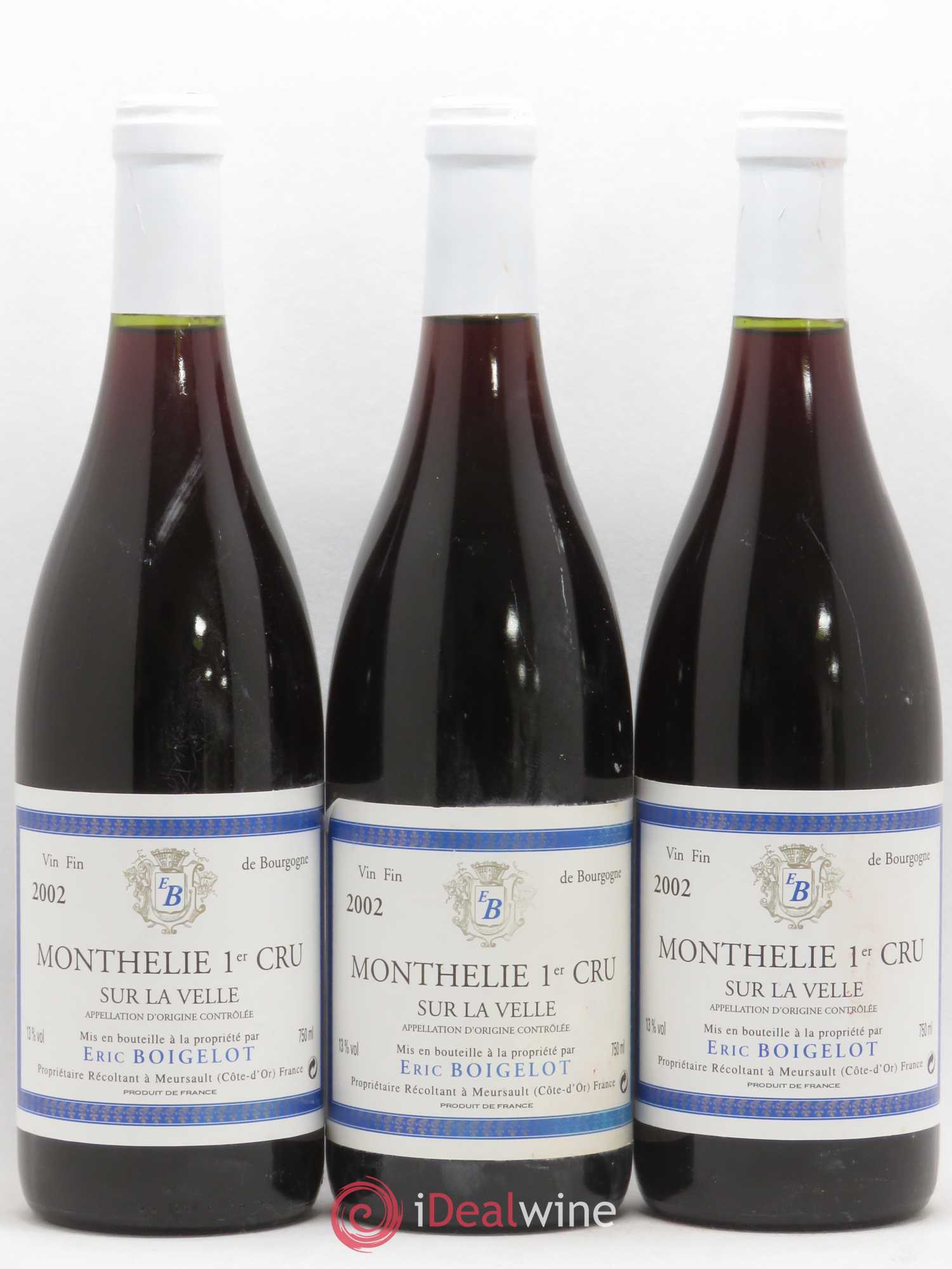 Monthélie 1er Cru Sur la Velle Eric Boigelot 2002 - Posten von 6 Flaschen - 1
