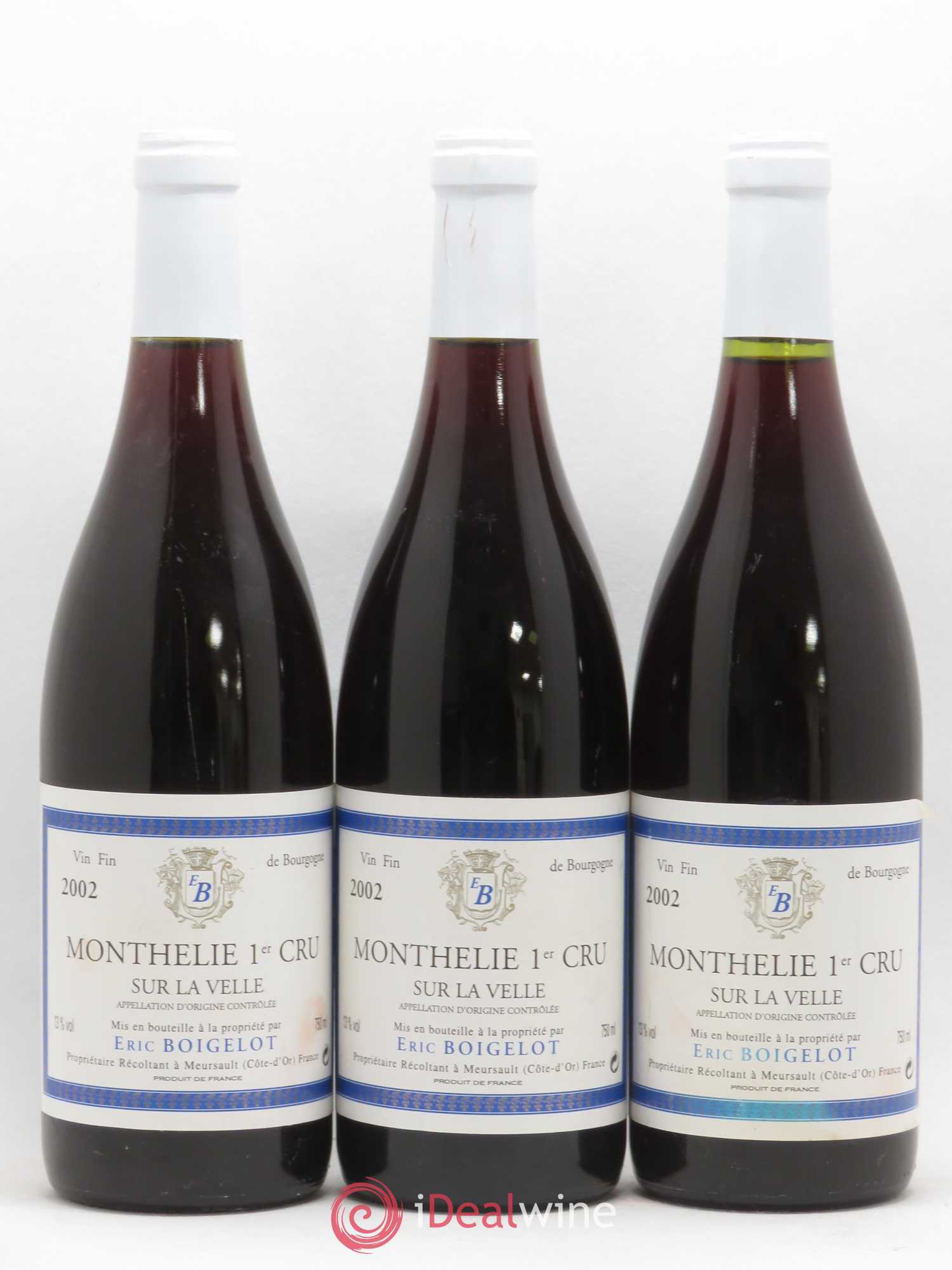 Monthélie 1er Cru Sur la Velle Eric Boigelot 2002 - Lotto di 6 bottiglie - 2