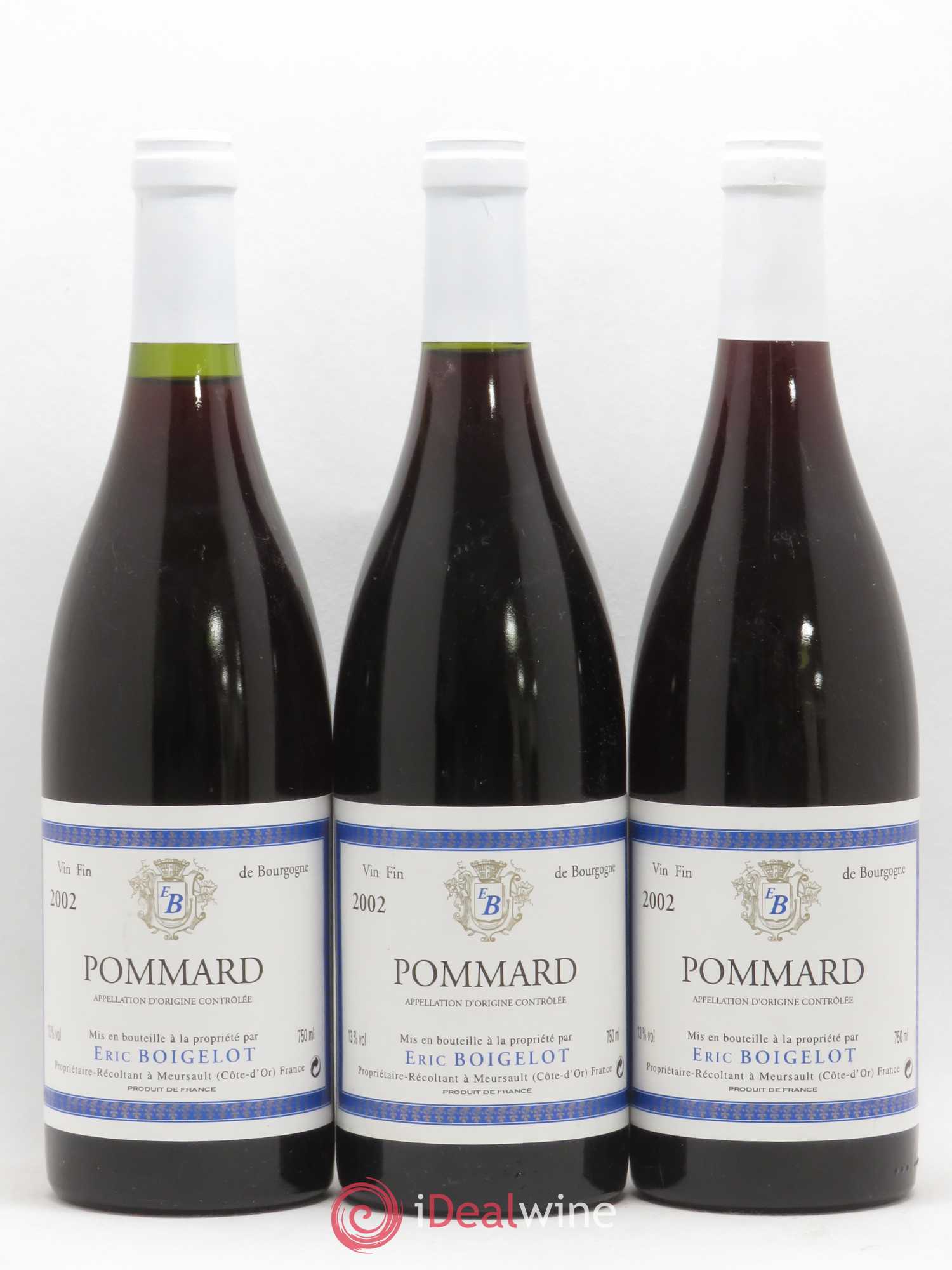 Pommard Eric Boigelot 2002 - Lot de 3 bouteilles - 0