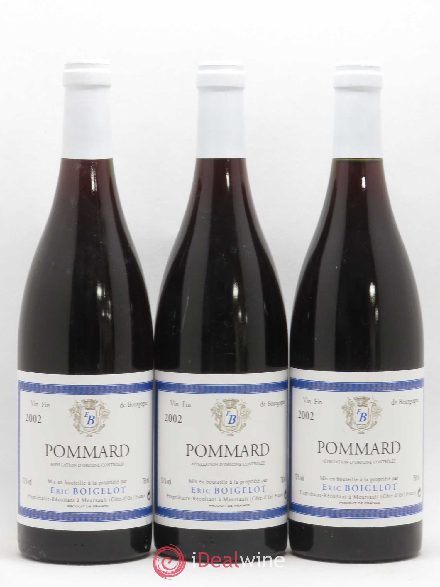 Pommard Eric Boigelot 2002 - Lot de 3 bouteilles - 0