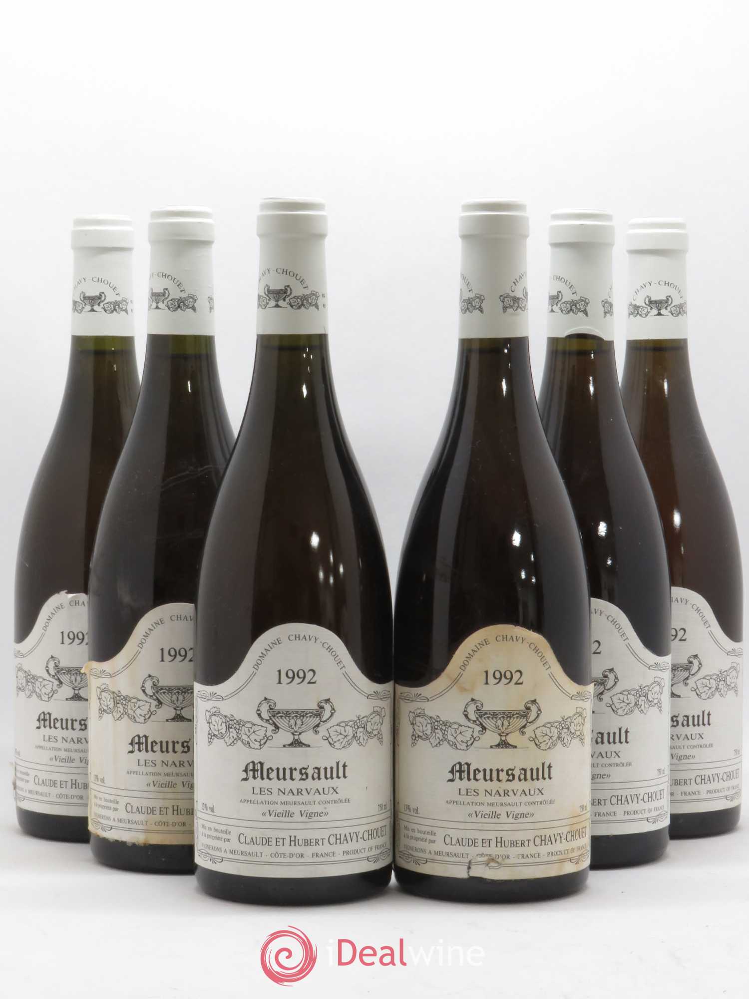 Meursault Les Narvaux Chavy-Chouet Vieilles vignes 1992 - Lot de 6 bouteilles - 0
