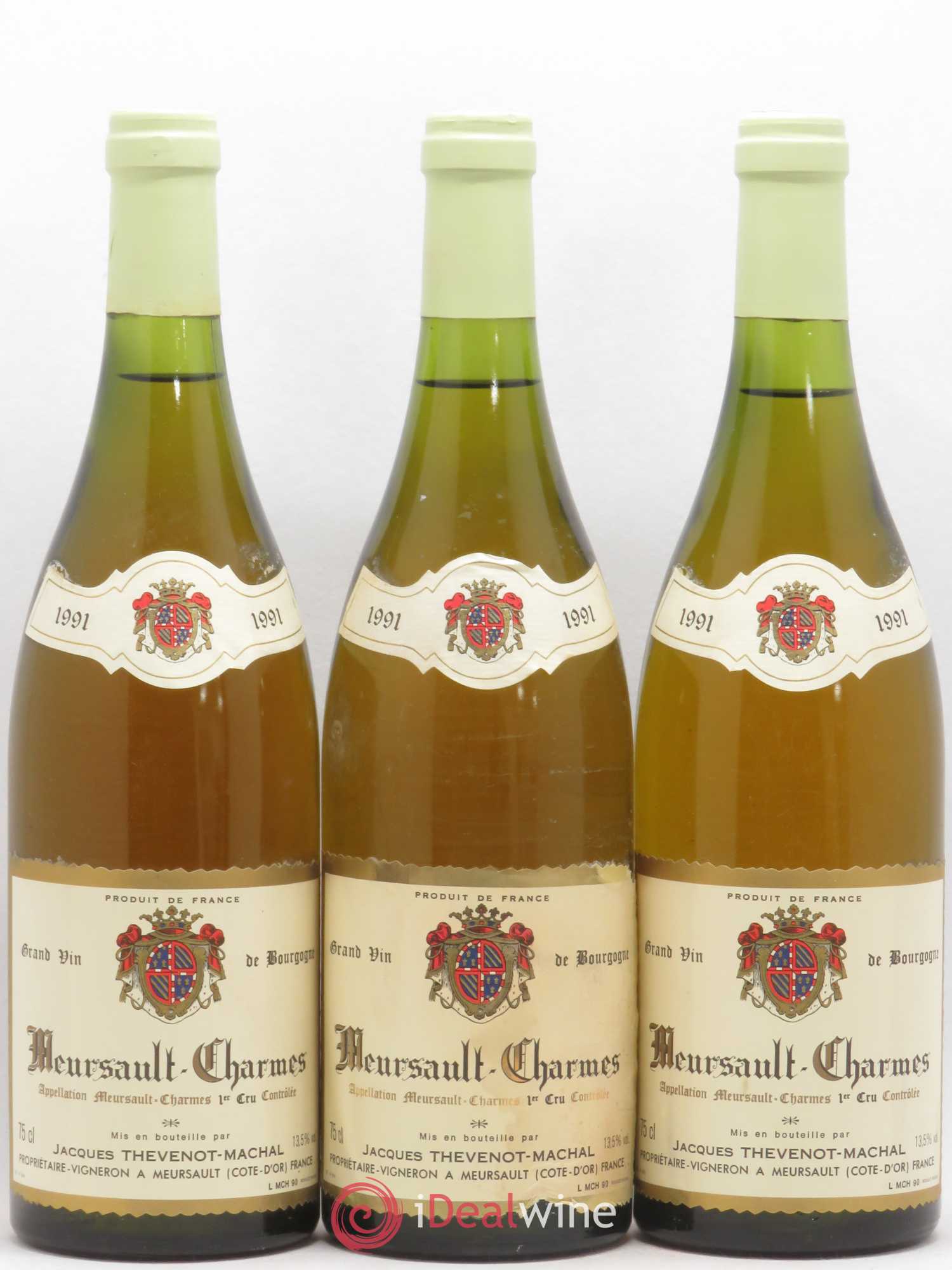 Meursault 1er Cru Charmes Jacques Thevenot-Machal 1991 - Posten von 6 Flaschen - 1