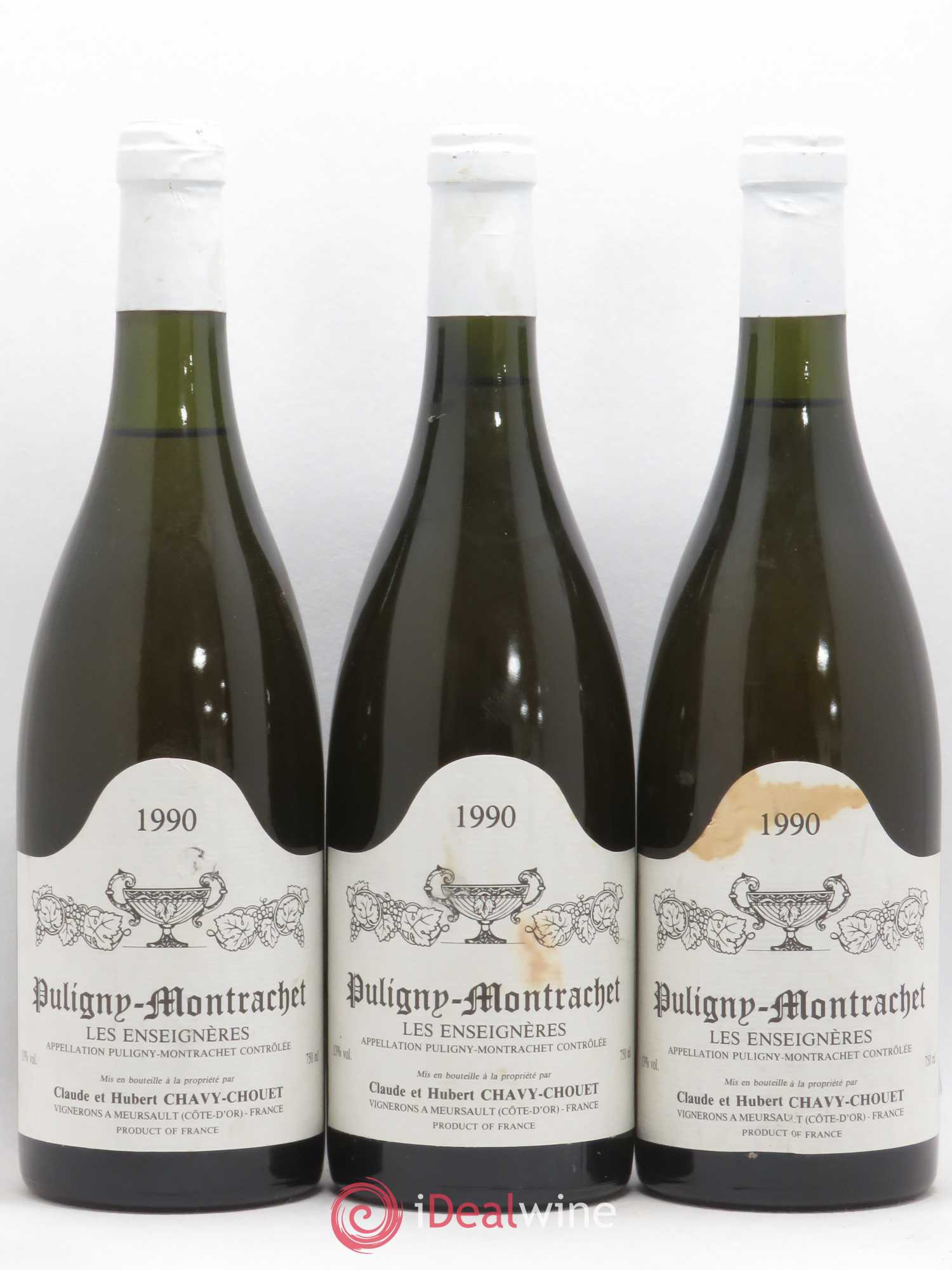 Puligny-Montrachet Les Enseignères Chavy-Chouet 1990 - Lot de 6 bouteilles - 1