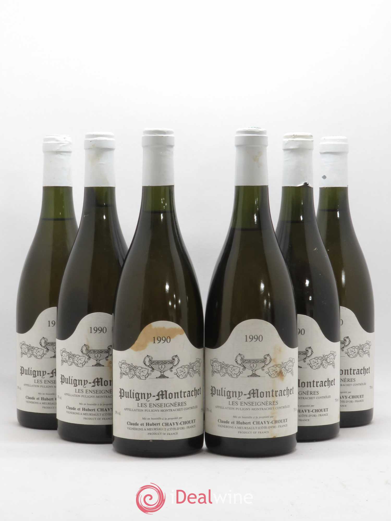 Puligny-Montrachet Les Enseignères Chavy-Chouet 1990 - Lot de 6 bouteilles - 0