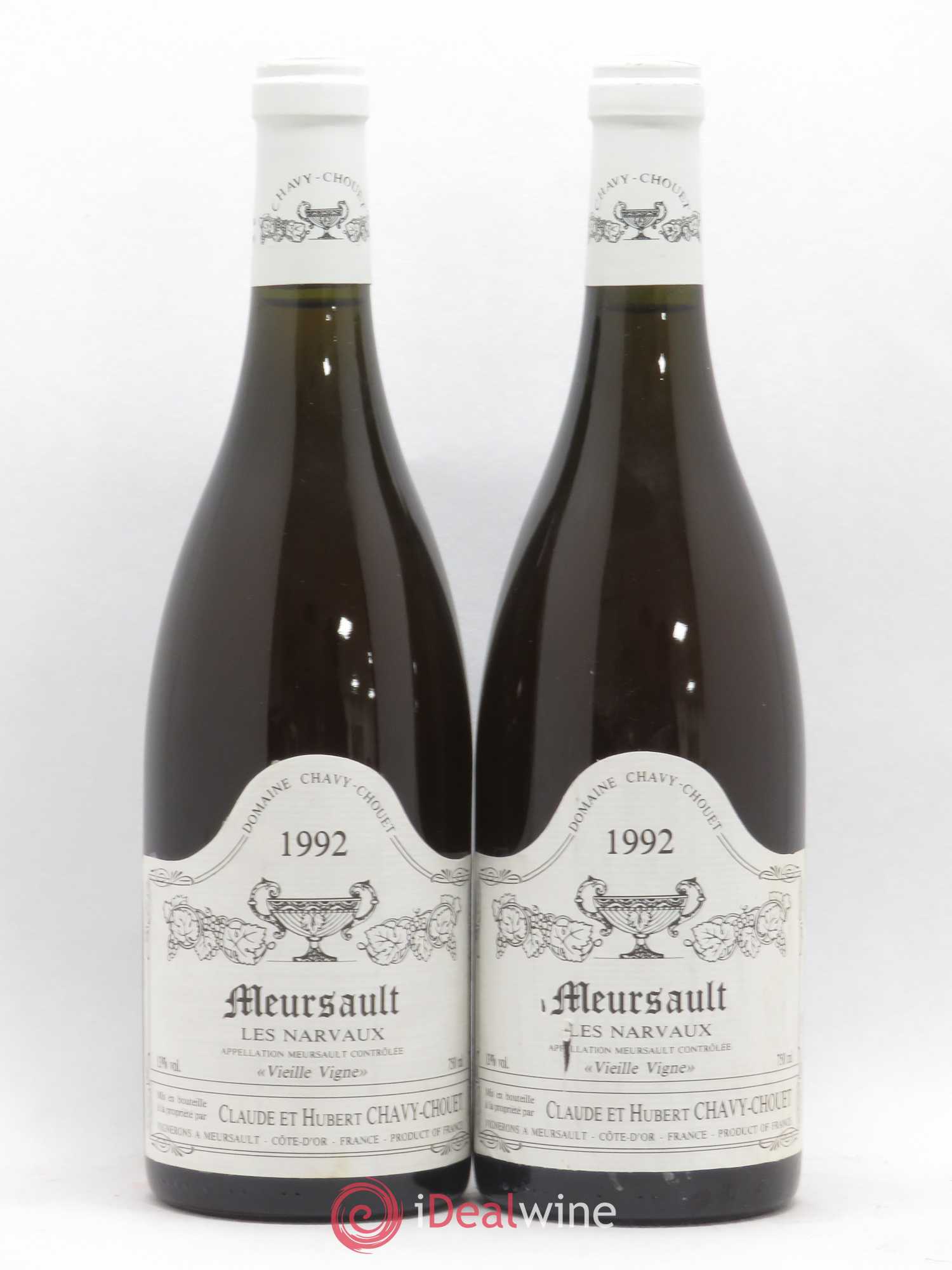 Meursault Les Narvaux Chavy-Chouet Vieilles vignes 1992 - Lot de 2 bouteilles - 0
