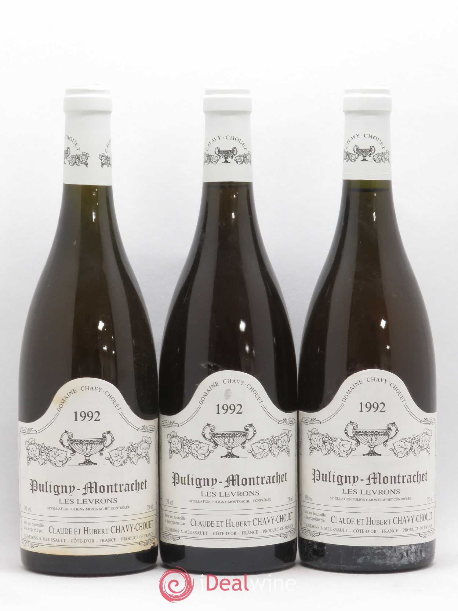 Puligny-Montrachet Les Levrons Chavy Chouet 1992 - Posten von 6 Flaschen - 2