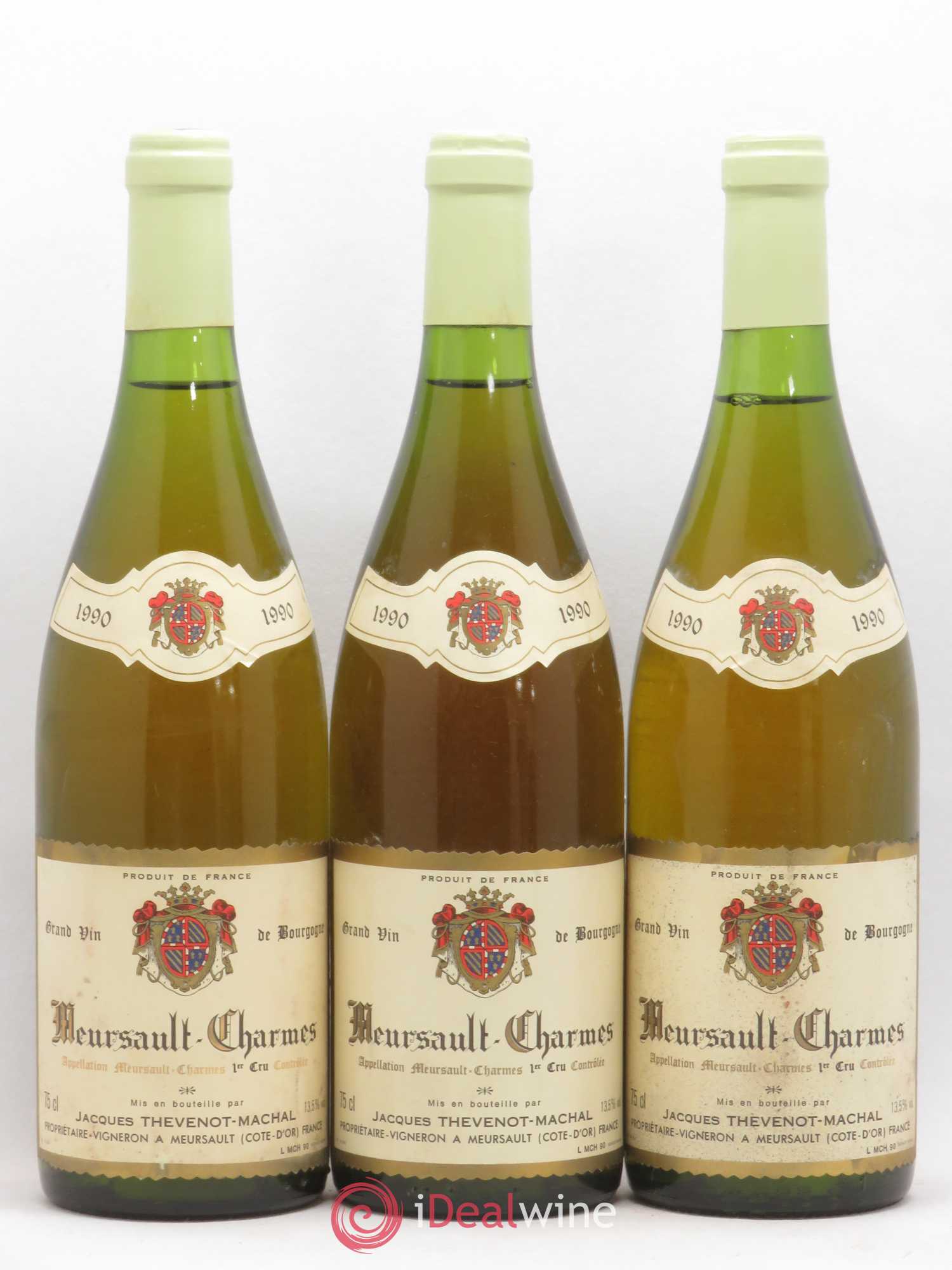 Meursault 1er Cru Charmes Jacques Thevenot-Machal 1990 - Posten von 6 Flaschen - 1