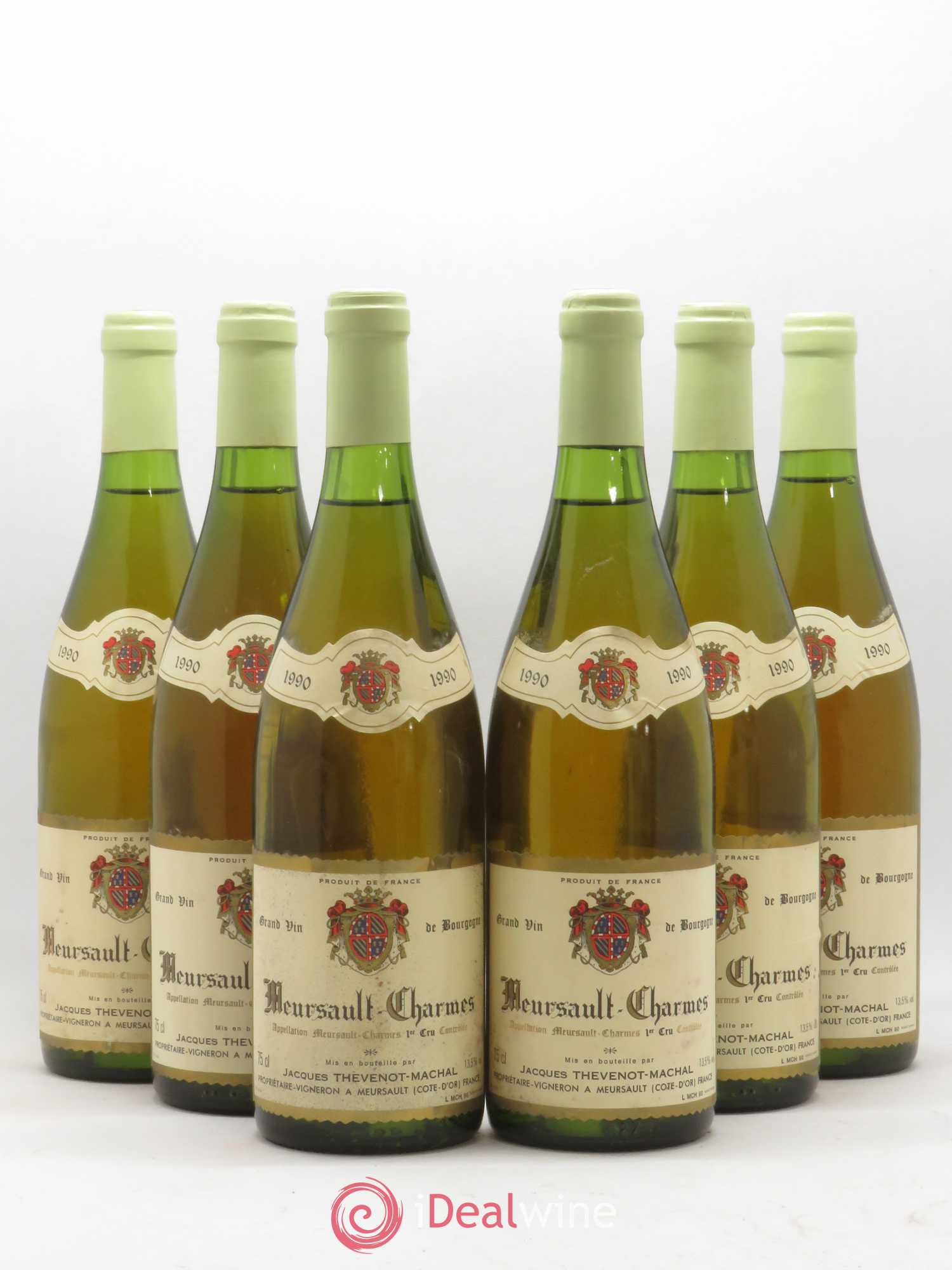 Meursault 1er Cru Charmes Jacques Thevenot-Machal 1990 - Posten von 6 Flaschen - 0