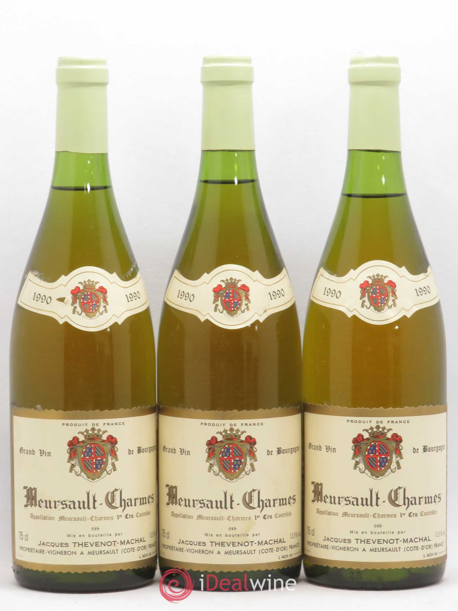 Meursault 1er Cru Charmes Jacques Thevenot-Machal 1990 - Posten von 6 Flaschen - 1