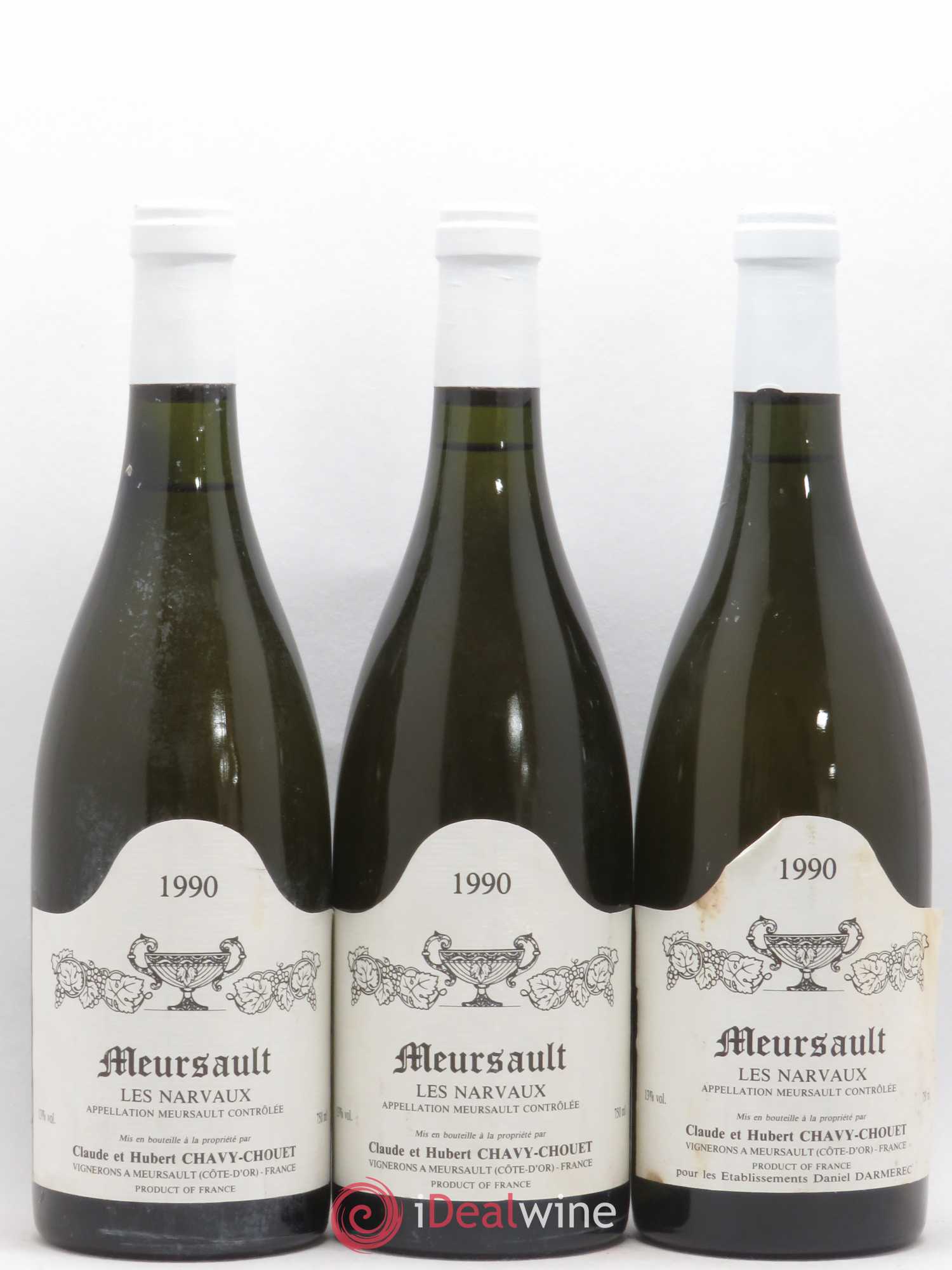 Meursault Les Narvaux Chavy-Chouet 1990 - Lot de 6 bouteilles - 1