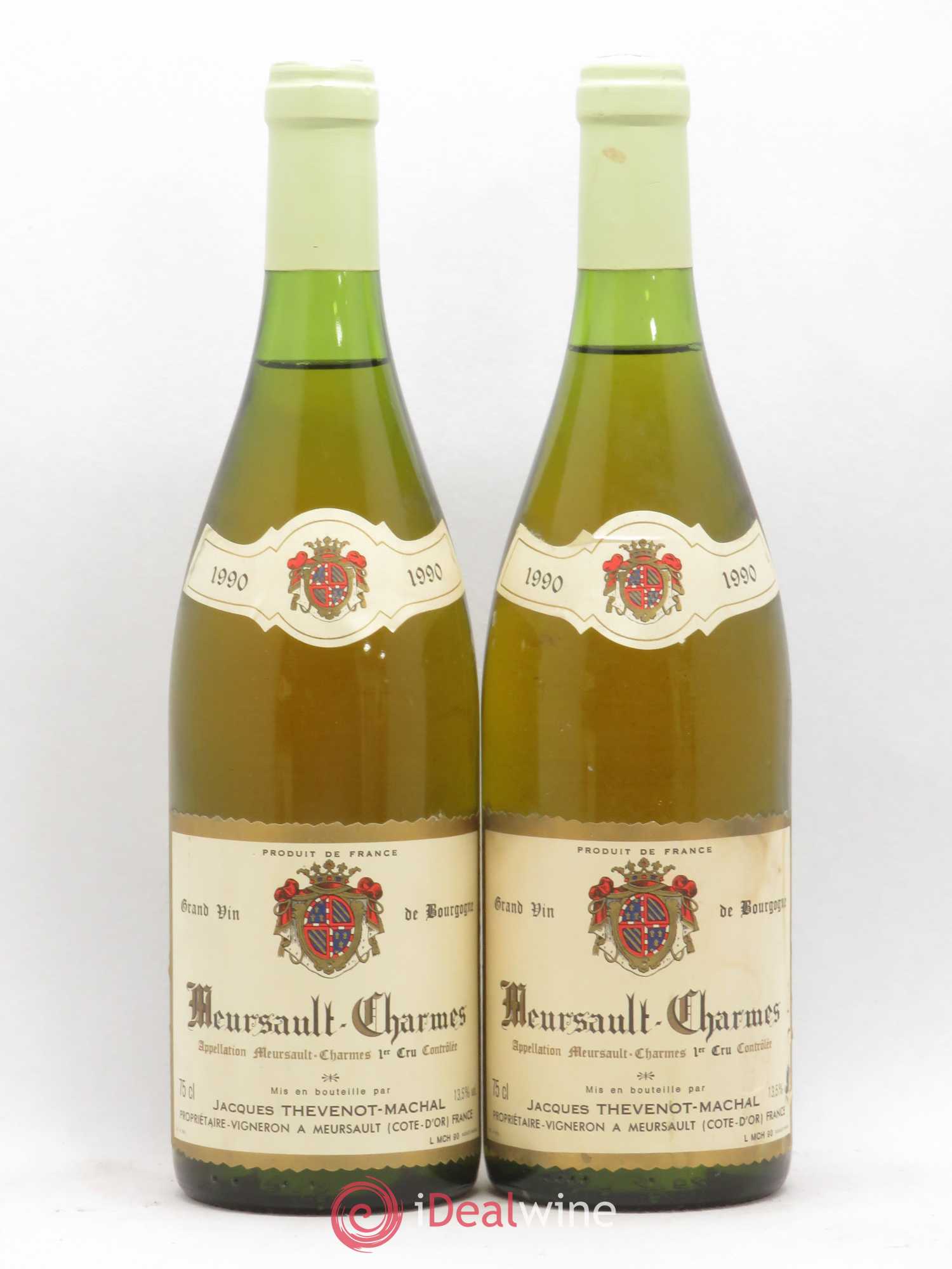 Meursault 1er Cru Charmes Jacques Thevenot-Machal 1990 - Posten von 2 Flaschen - 0