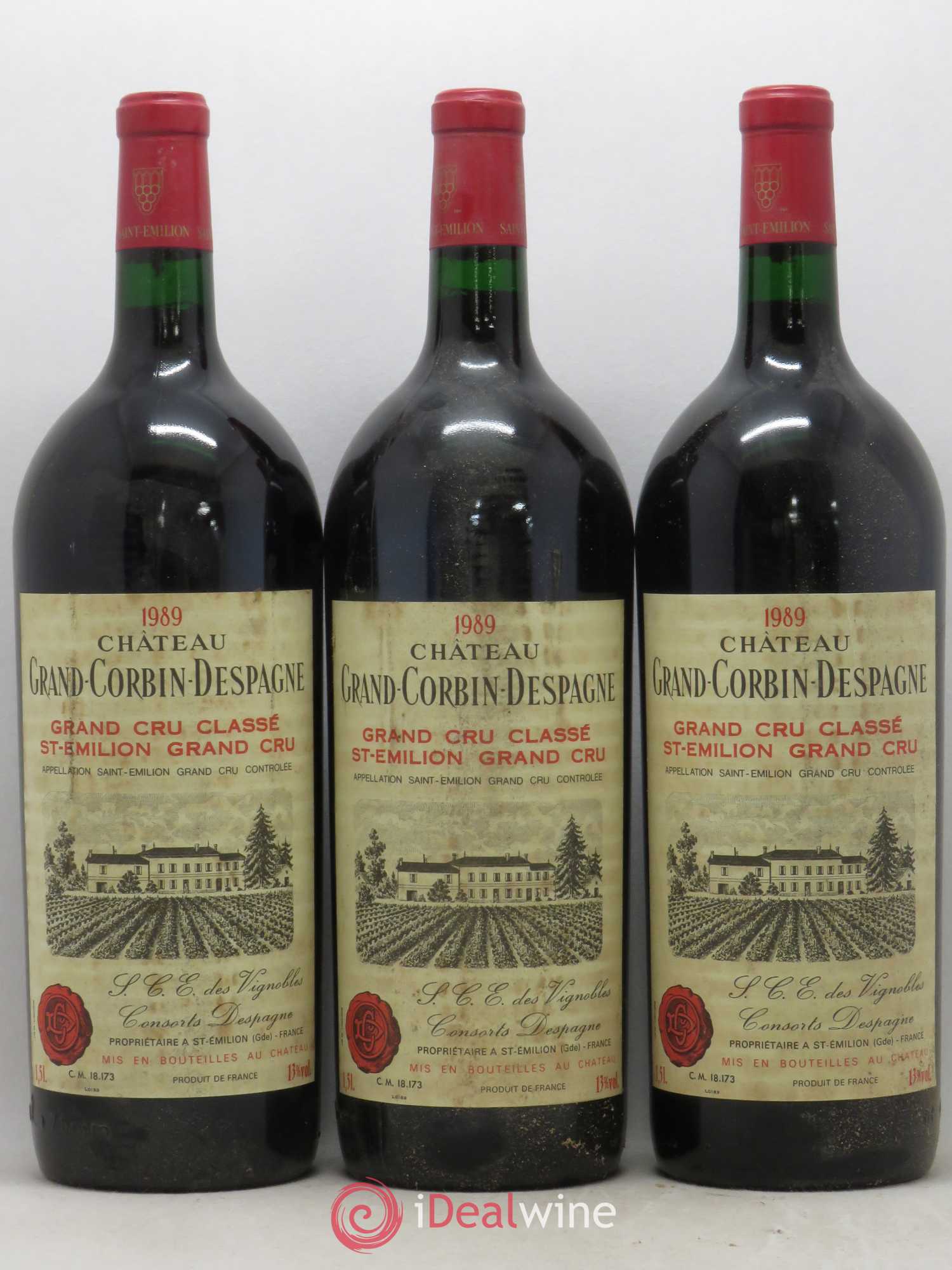 Château Grand Corbin Despagne Grand Cru Classé 1989 - Lot de 6 magnums - 2