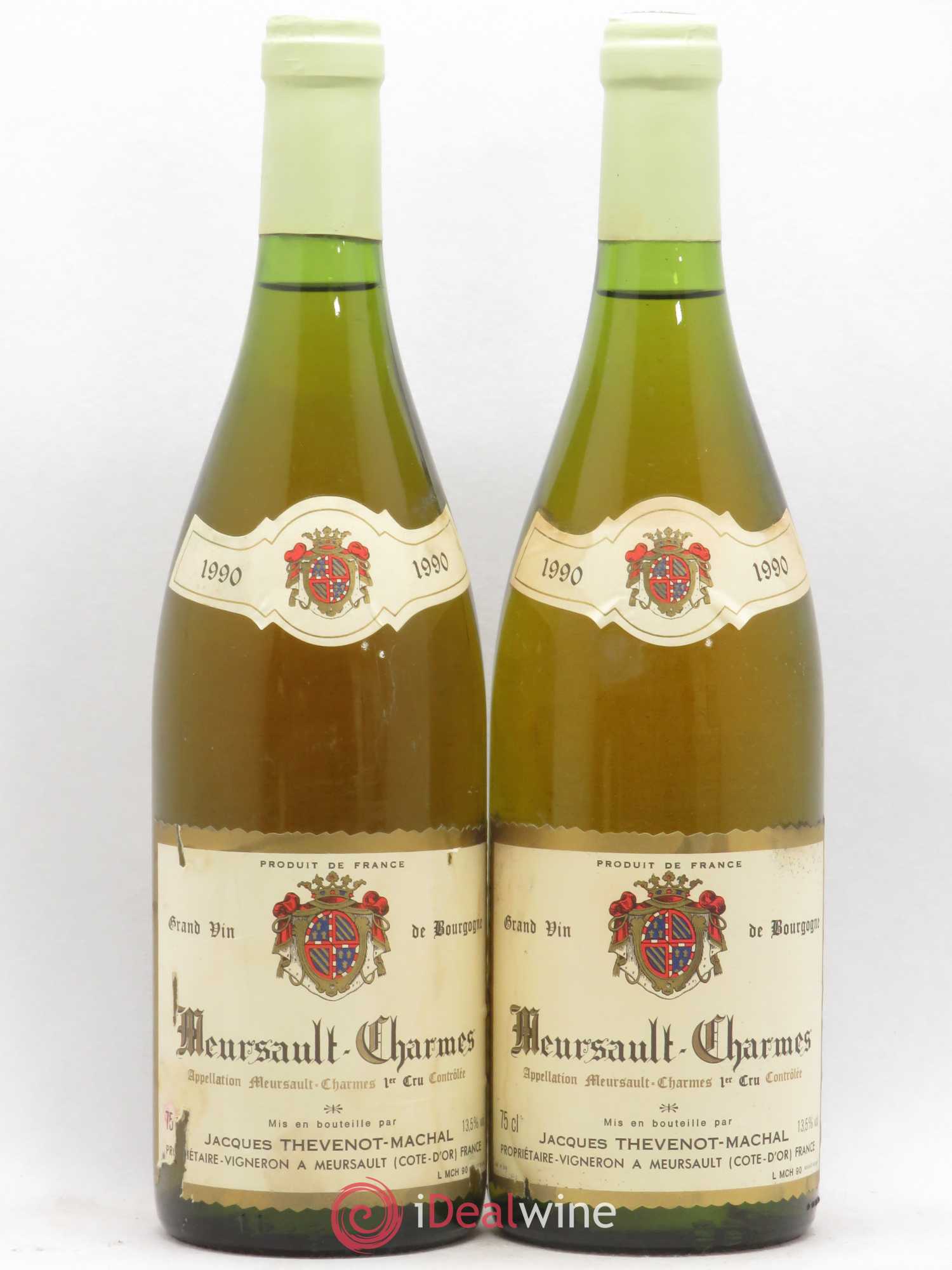 Meursault 1er Cru Charmes Jacques Thevenot-Machal 1990 - Posten von 2 Flaschen - 0