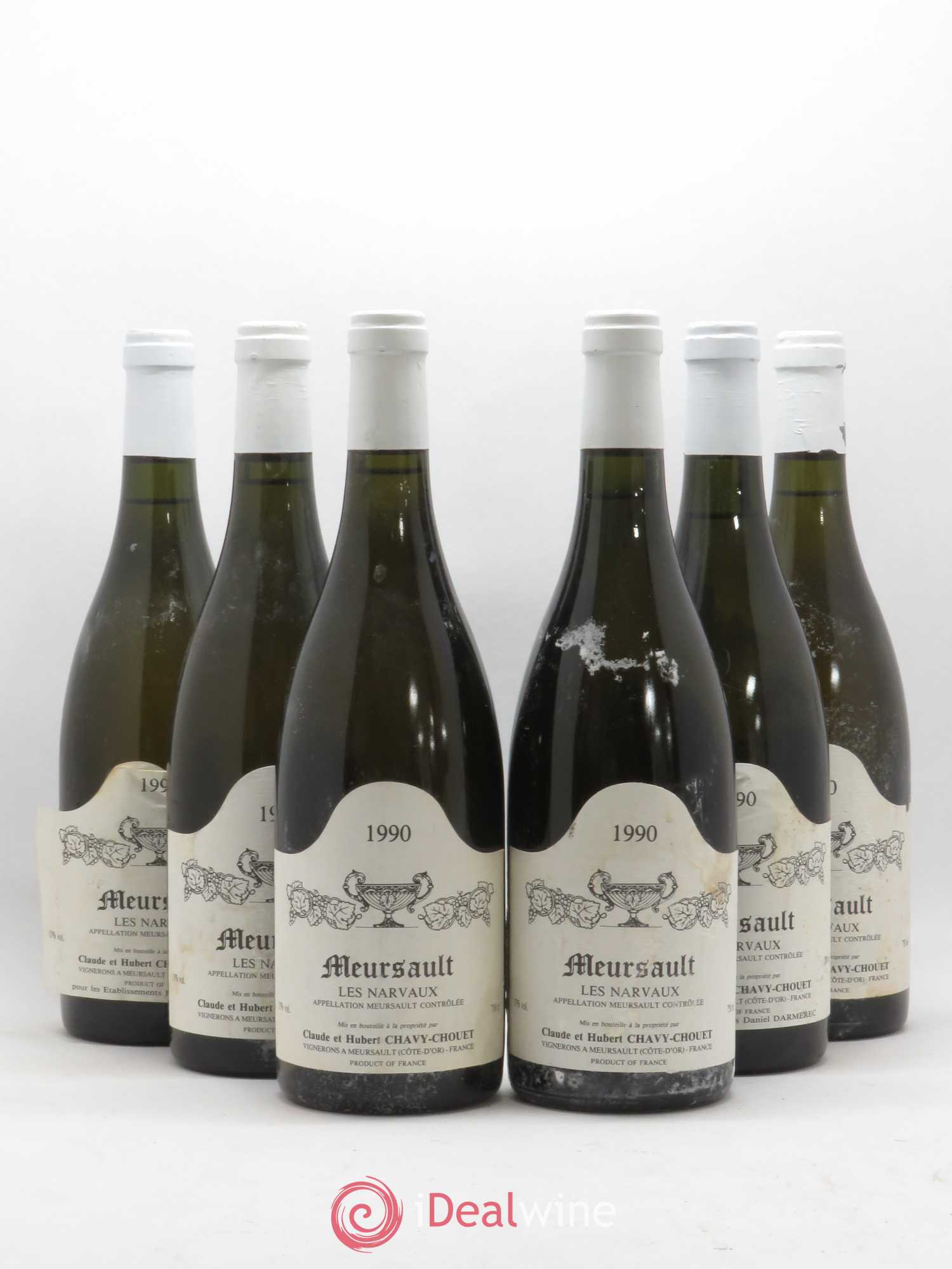 Meursault Les Narvaux Chavy-Chouet 1990 - Lot de 6 bouteilles - 0